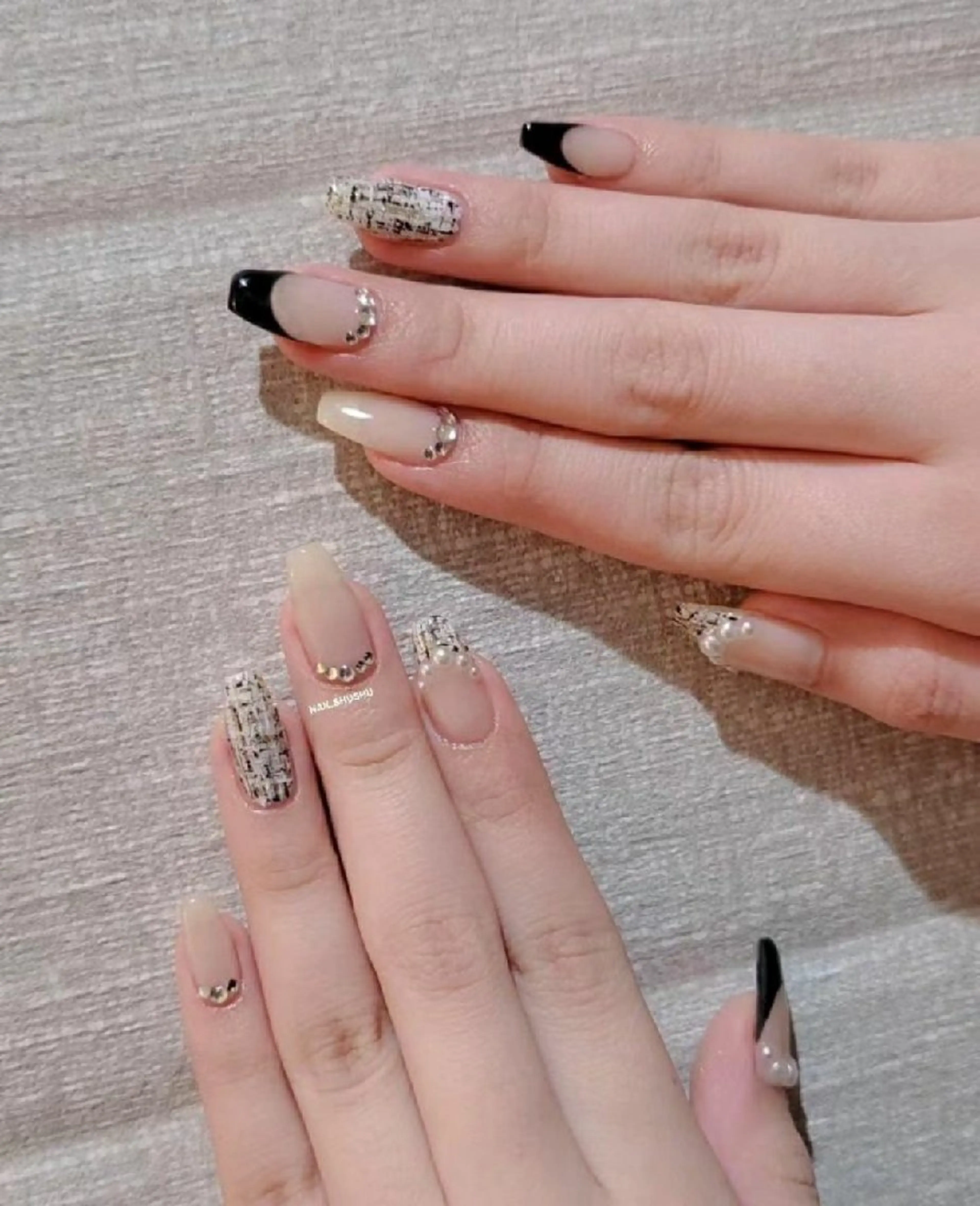 ネイル 持ち込み ニュアンスネイル ワンカラーネイル シンプルネイル 冬ネイル ハンドネイル 3dパーツ/流行り 👧shushu❤️のネイルデザイン