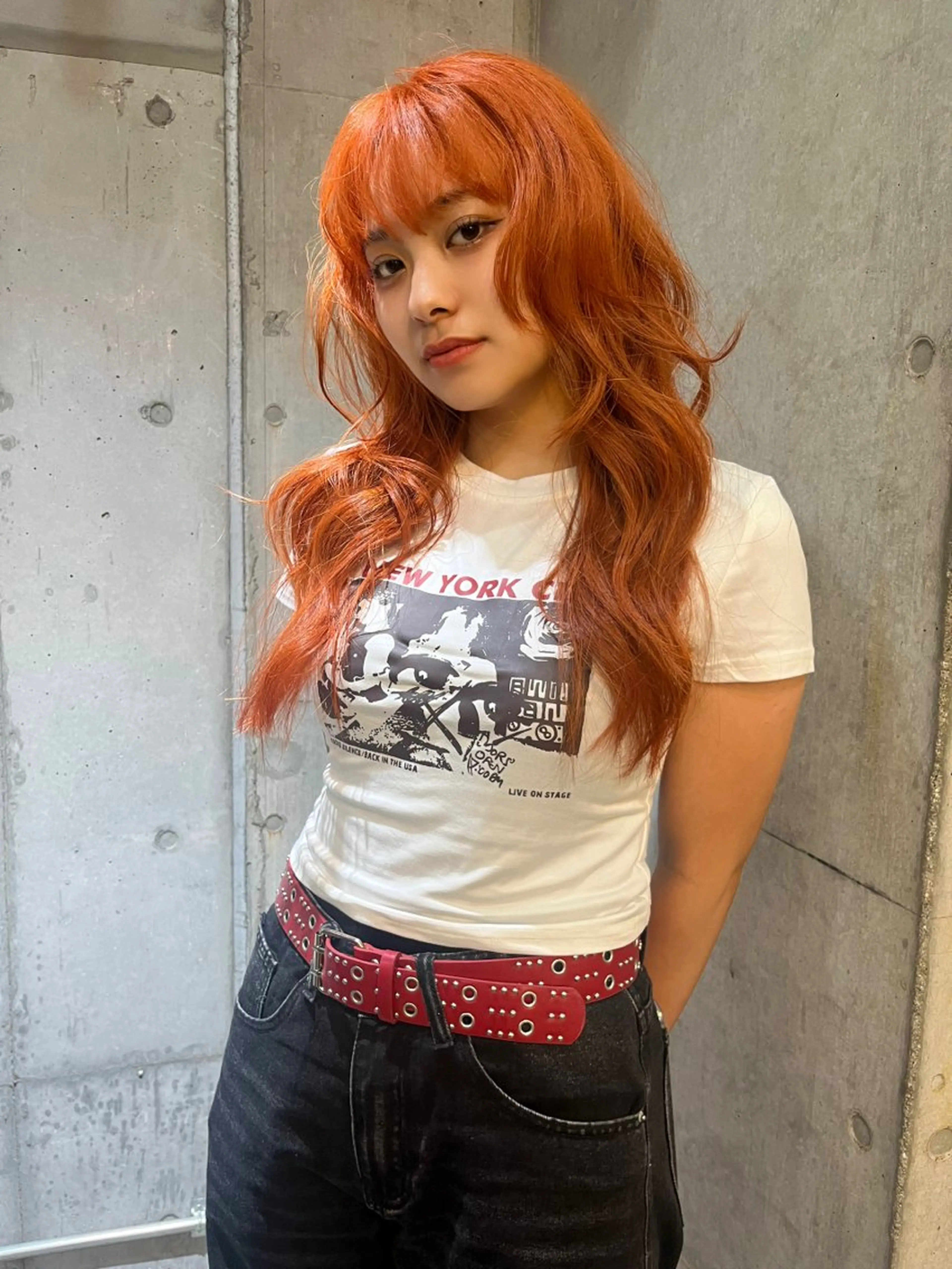 ロング カラー カット ヘアカラー トリートメント ハイトーン/顔まわり レイヤー/YUKAのヘアスタイル