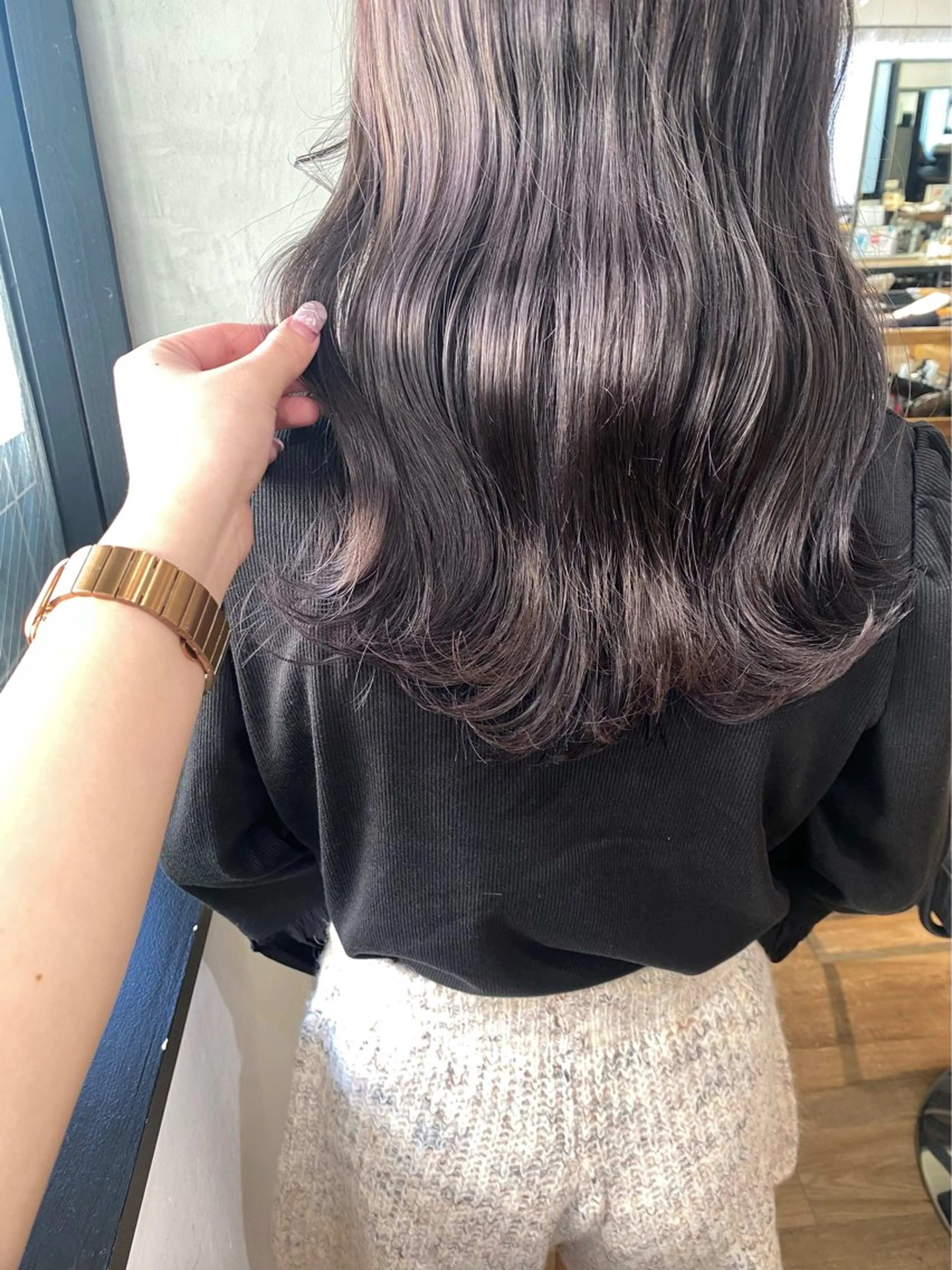 ロング カラー カット ヘアカラー トリートメント otoha✳︎ くすみカラーのヘアスタイル