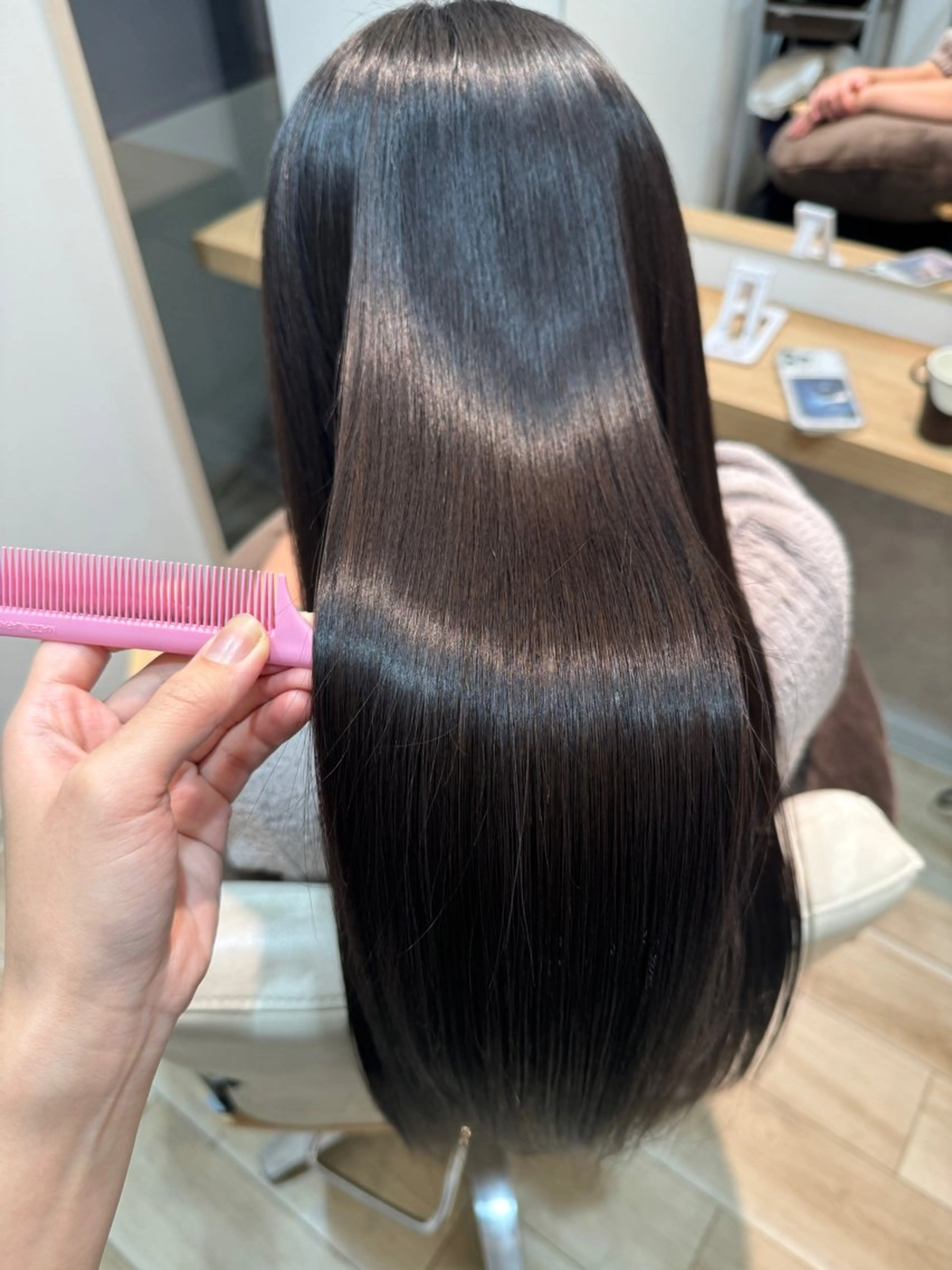 ロング 縮毛矯正 ブリーチなしWカラー ヘアセット🎀はるかのヘアスタイル