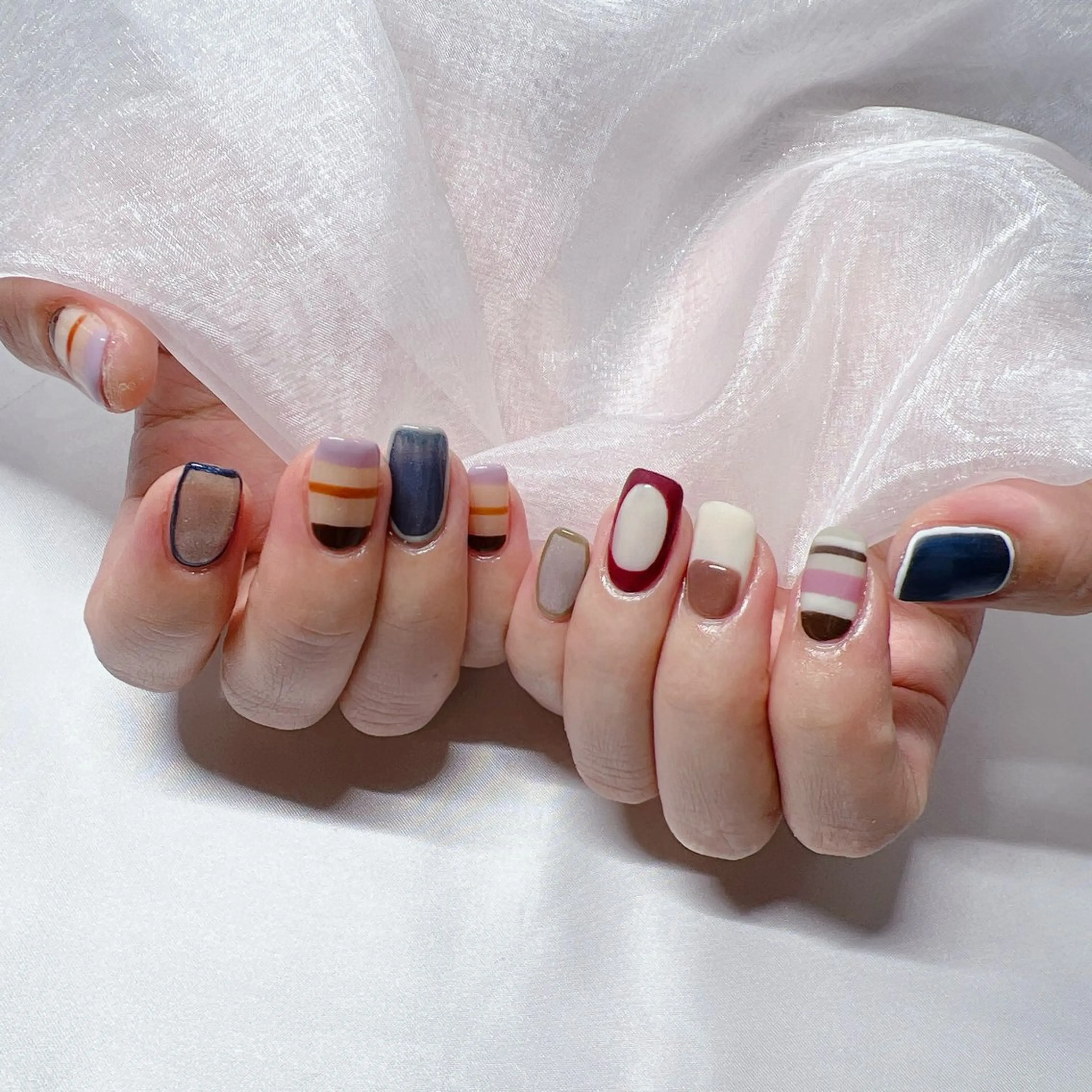 ネイル ジェルネイル 韓国ネイル ラメ(グリッター) マグネットネイル 持ち込み ハンドネイル -nail salon-Reward所属・nail salon Rewardのネイルデザイン