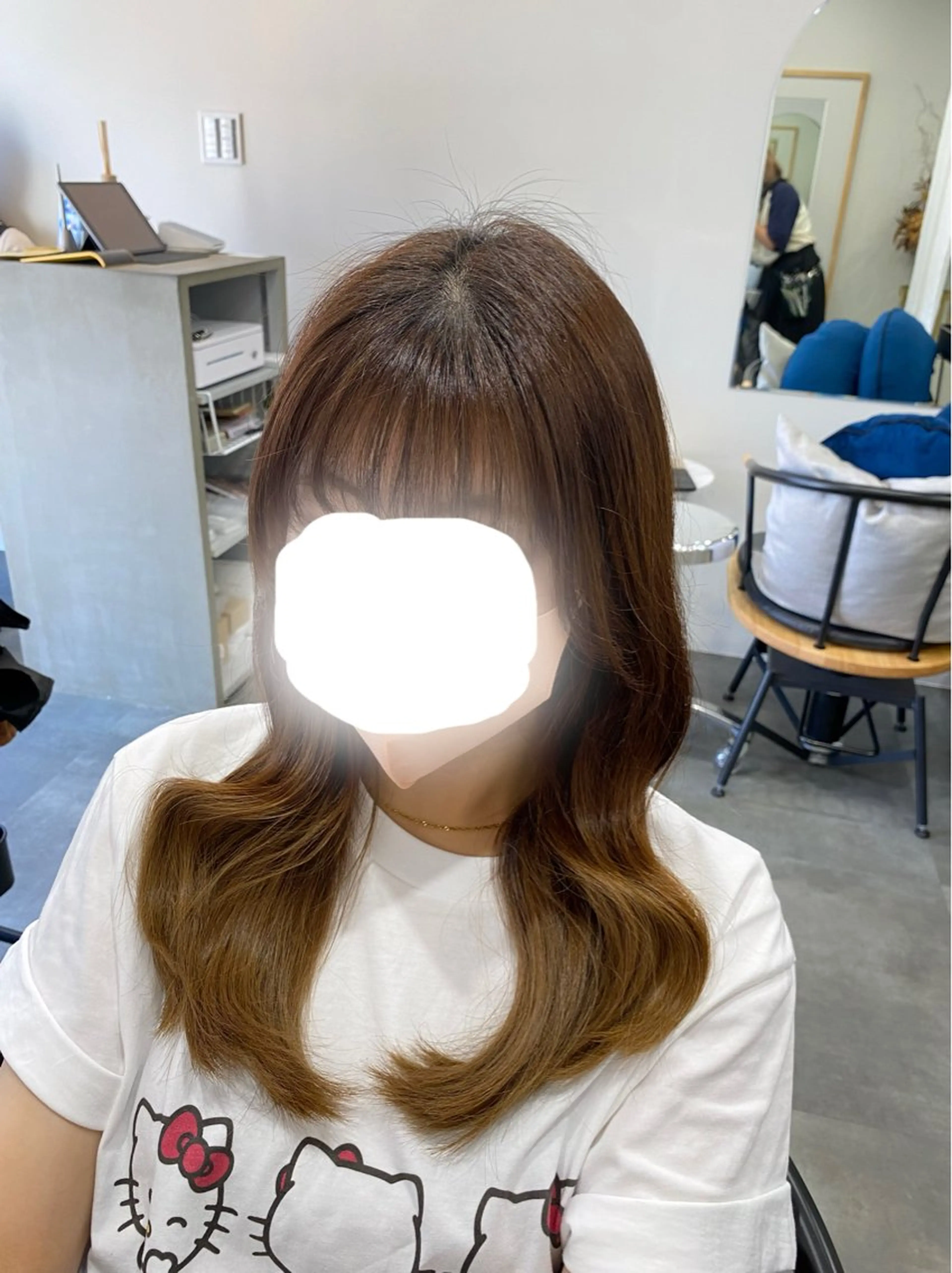 ロング くびれヘア 【coco.】hair所属・カジカワサキ/髪質 改善/クロスパーマのヘアスタイル