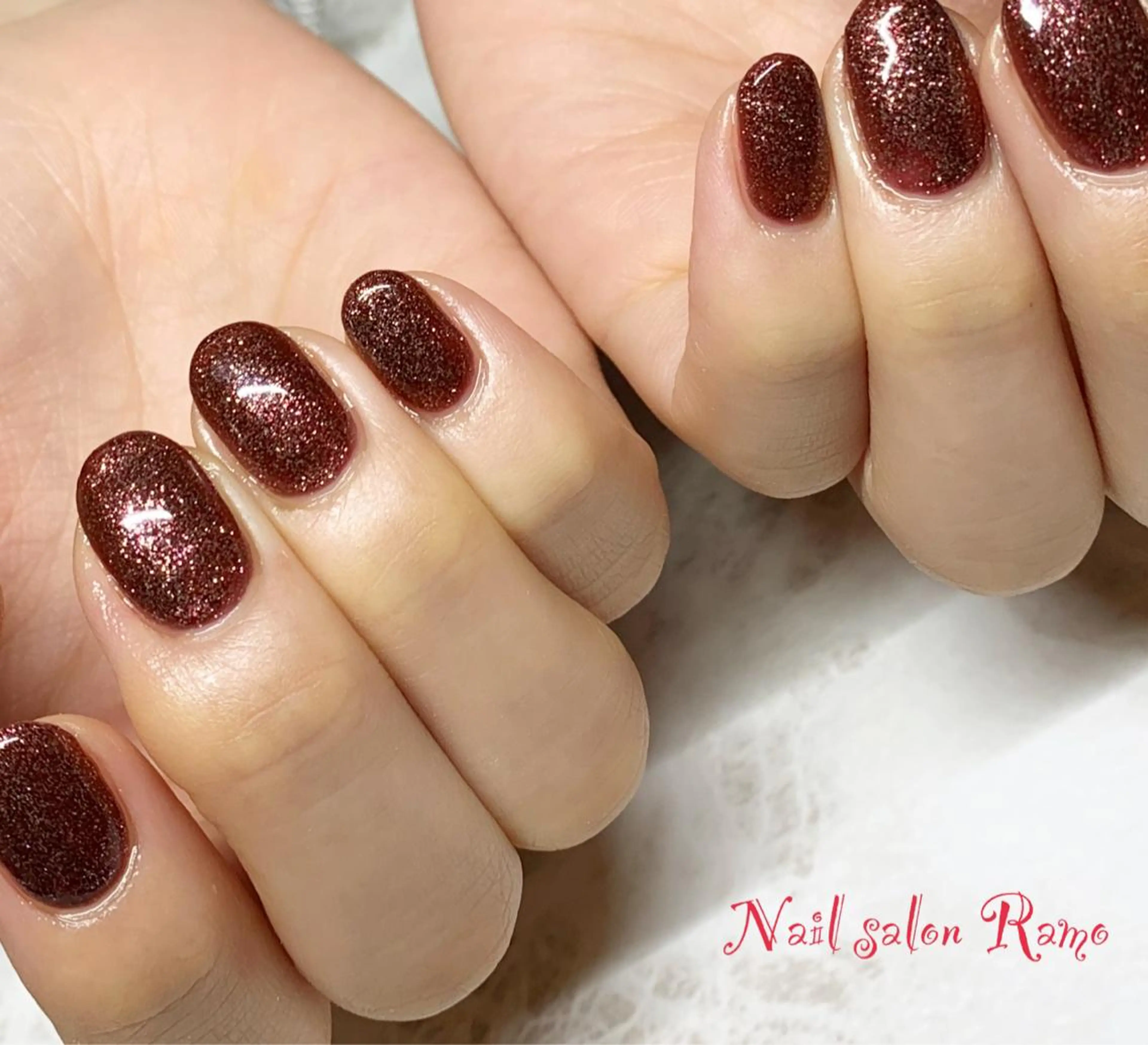 ネイル アートネイル ブルー ジェルネイル パラジェル シンプルネイル Nail salon Ramo所属・松田 祥子のネイルデザイン