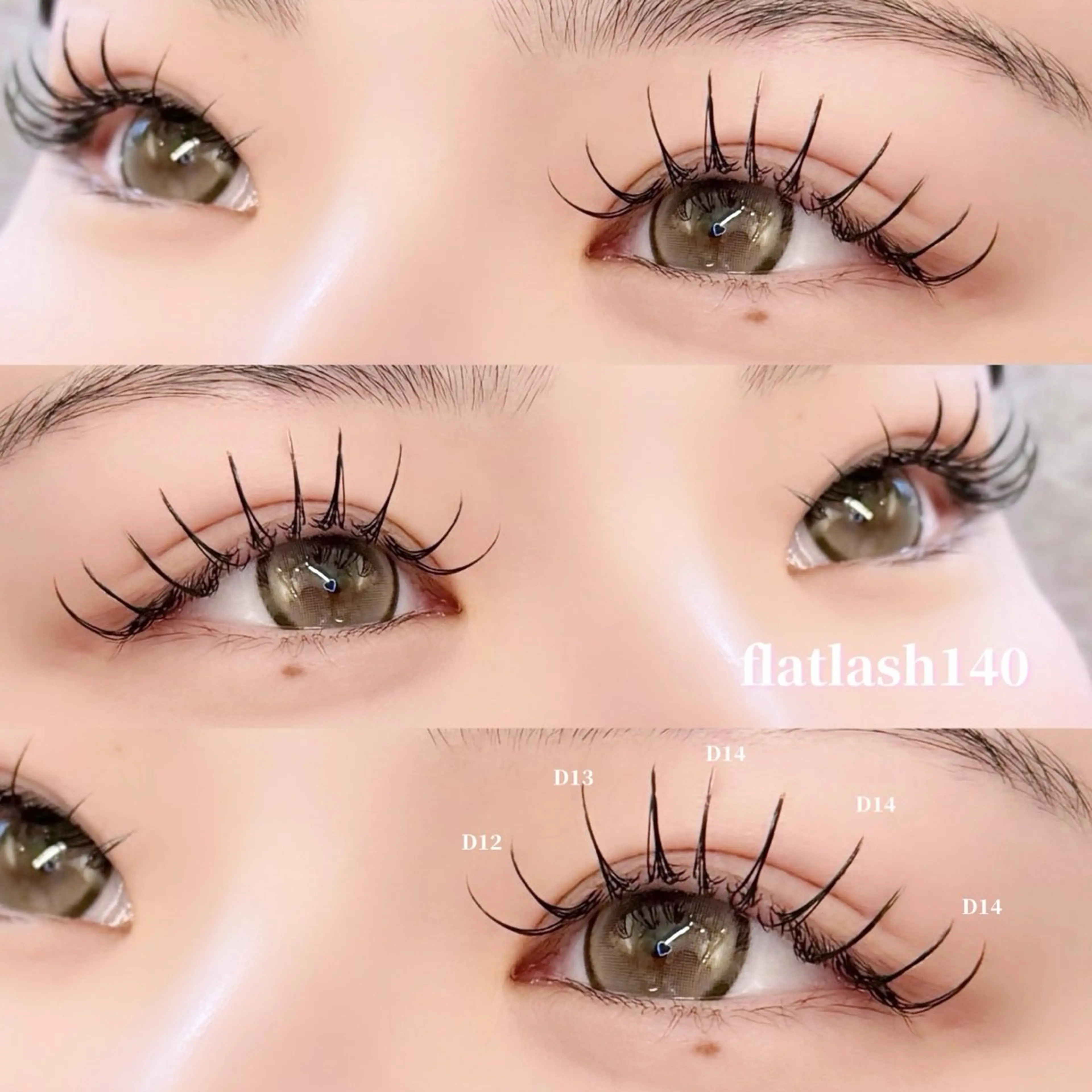 💡LEDマツエク140本フラットラッシュ🍓コーティング付き❤️来店履歴有+1500円の写真