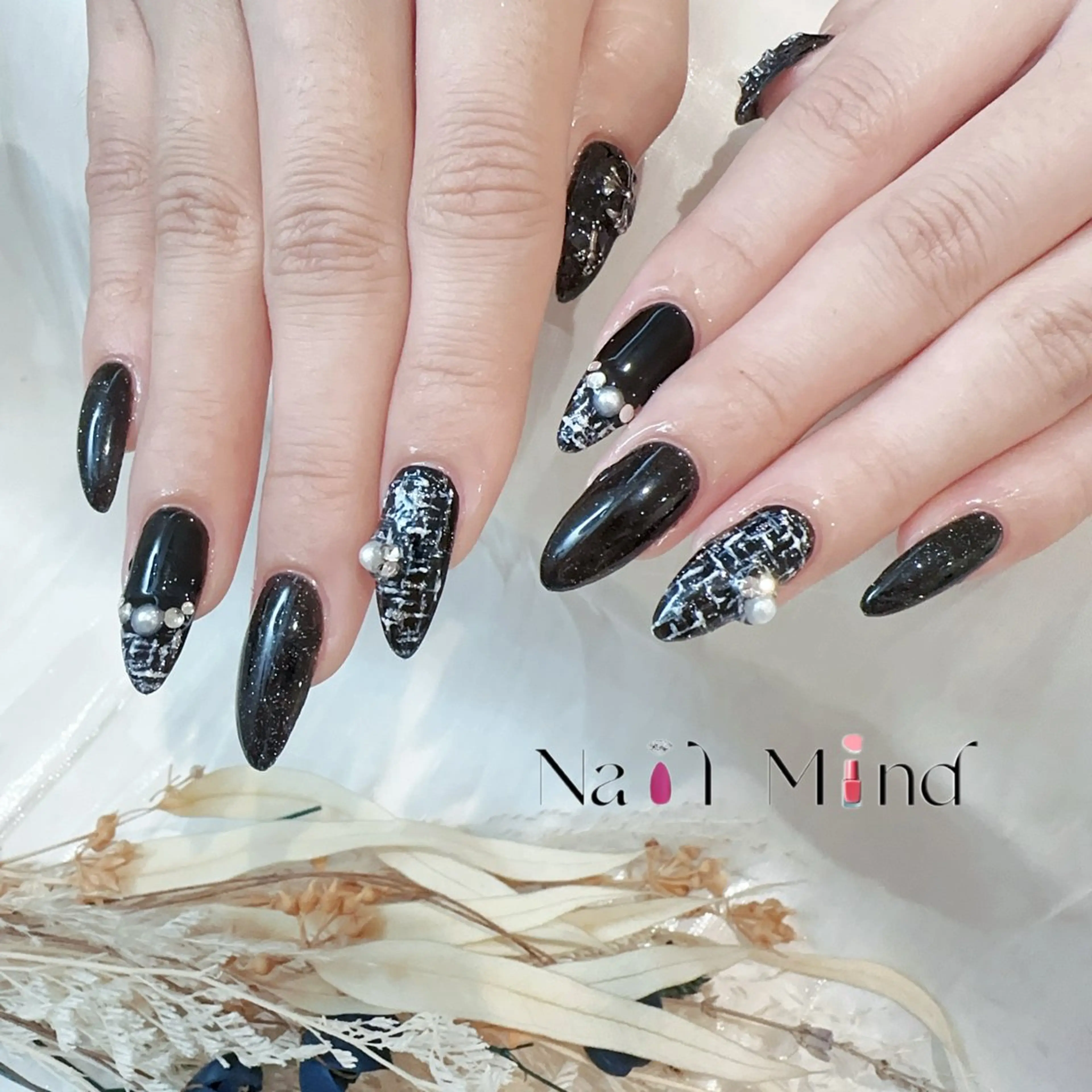 ネイル ジェルネイル 韓国ネイル パラジェル ツイードネイル ハンドネイル Nail Mind (NaONail）のネイルデザイン