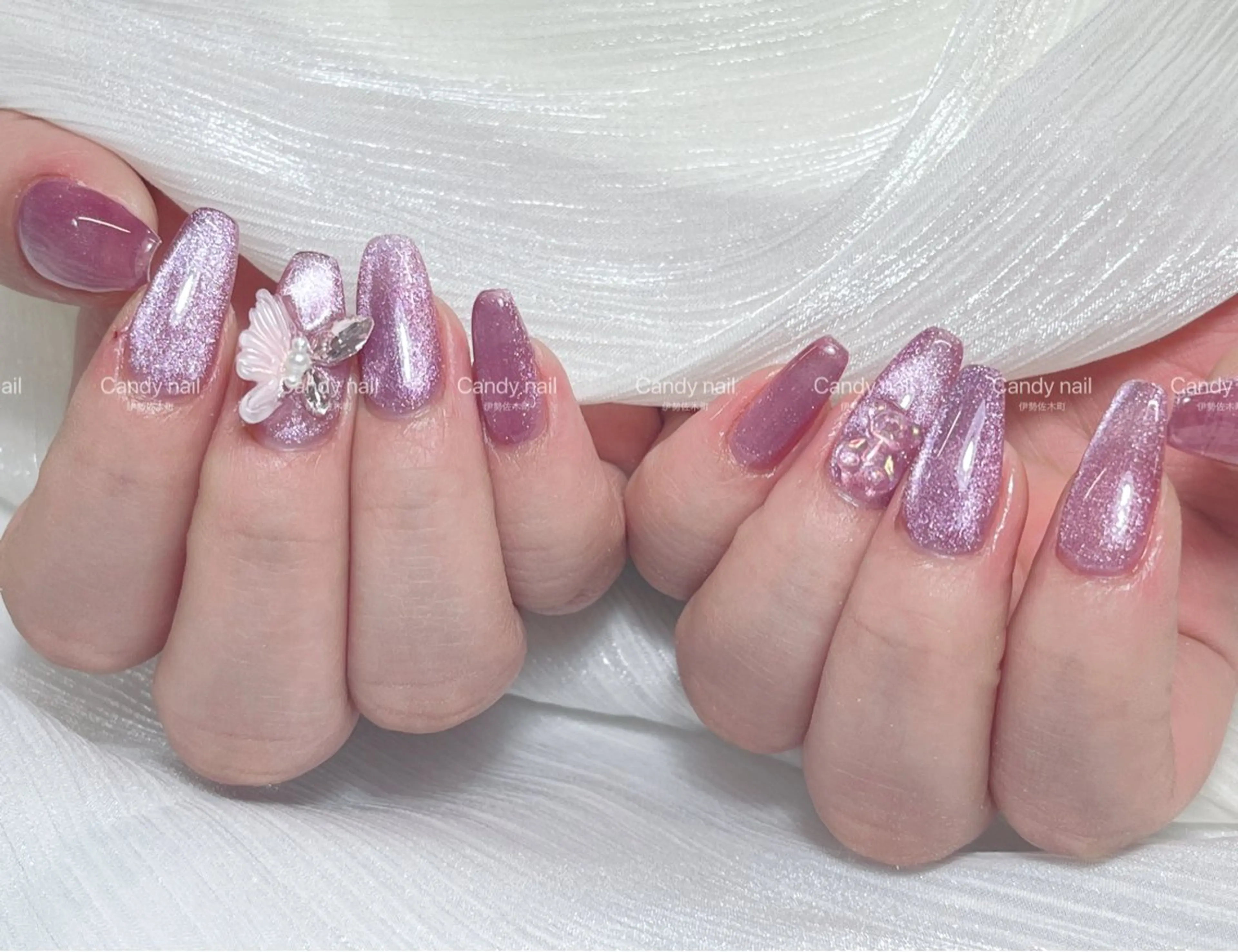 ネイル candy nail 韓国風ワンホンネイルのネイルデザイン