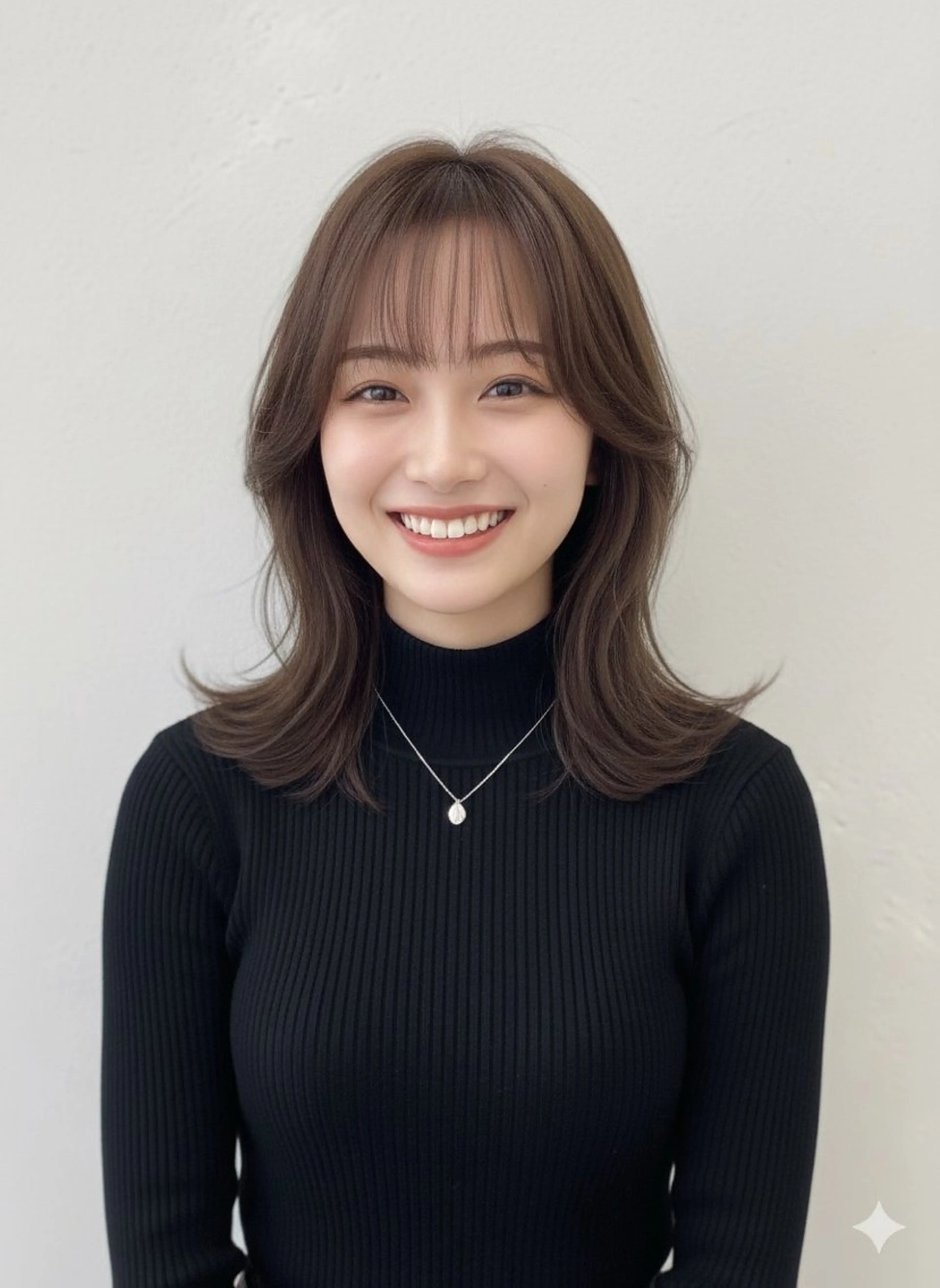 ミディアム カラー ベージュカラー ブラウンカラー オレンジ オレンジベージュ 似合わせカット カット ヘアカラー トリートメント 名古屋／ブリーチ無し カラー／小顔カットのヘアスタイル