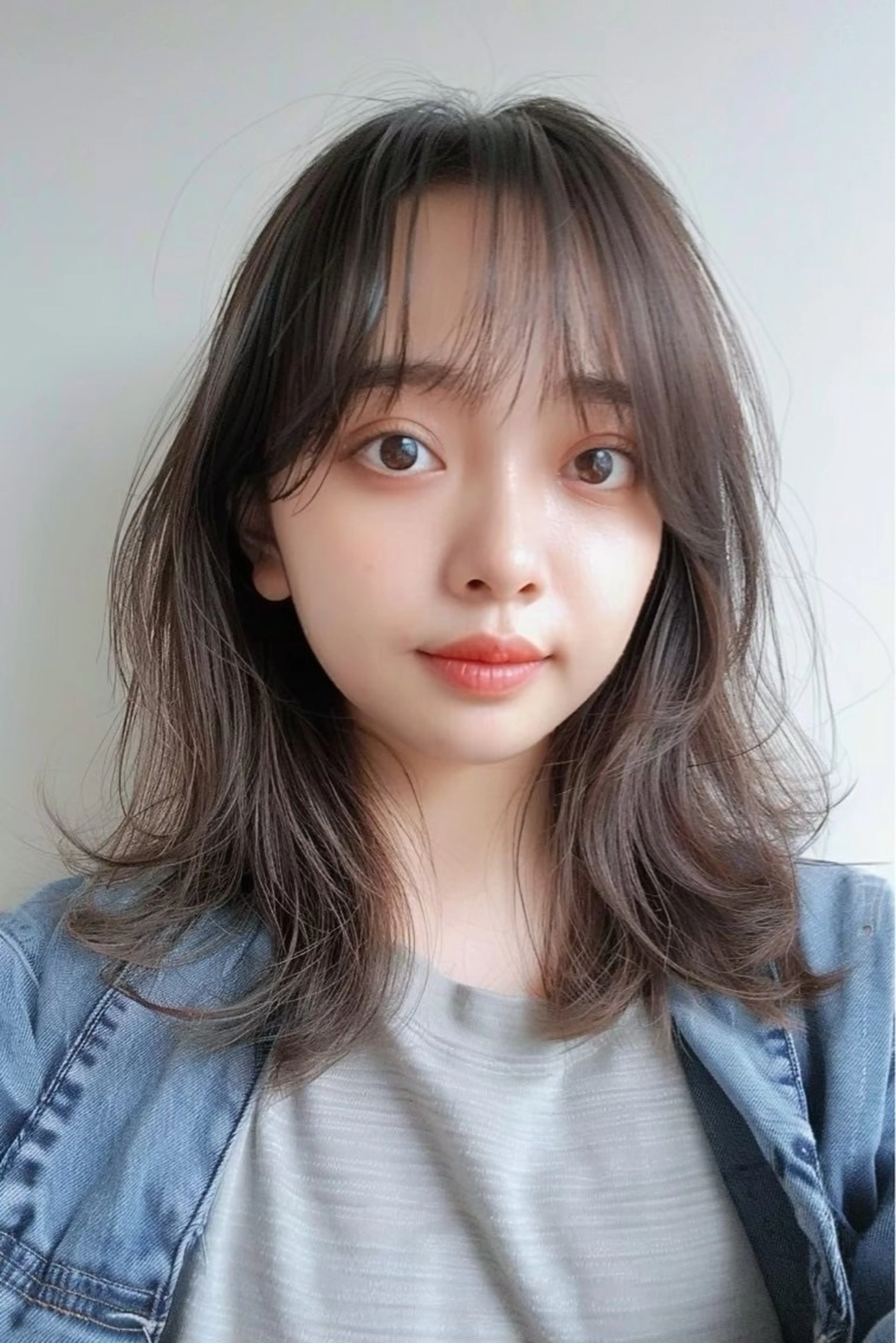 セミロング カット ヘアカラー トリートメント 最新ケアカラー 髪質改善YUTOのヘアスタイル