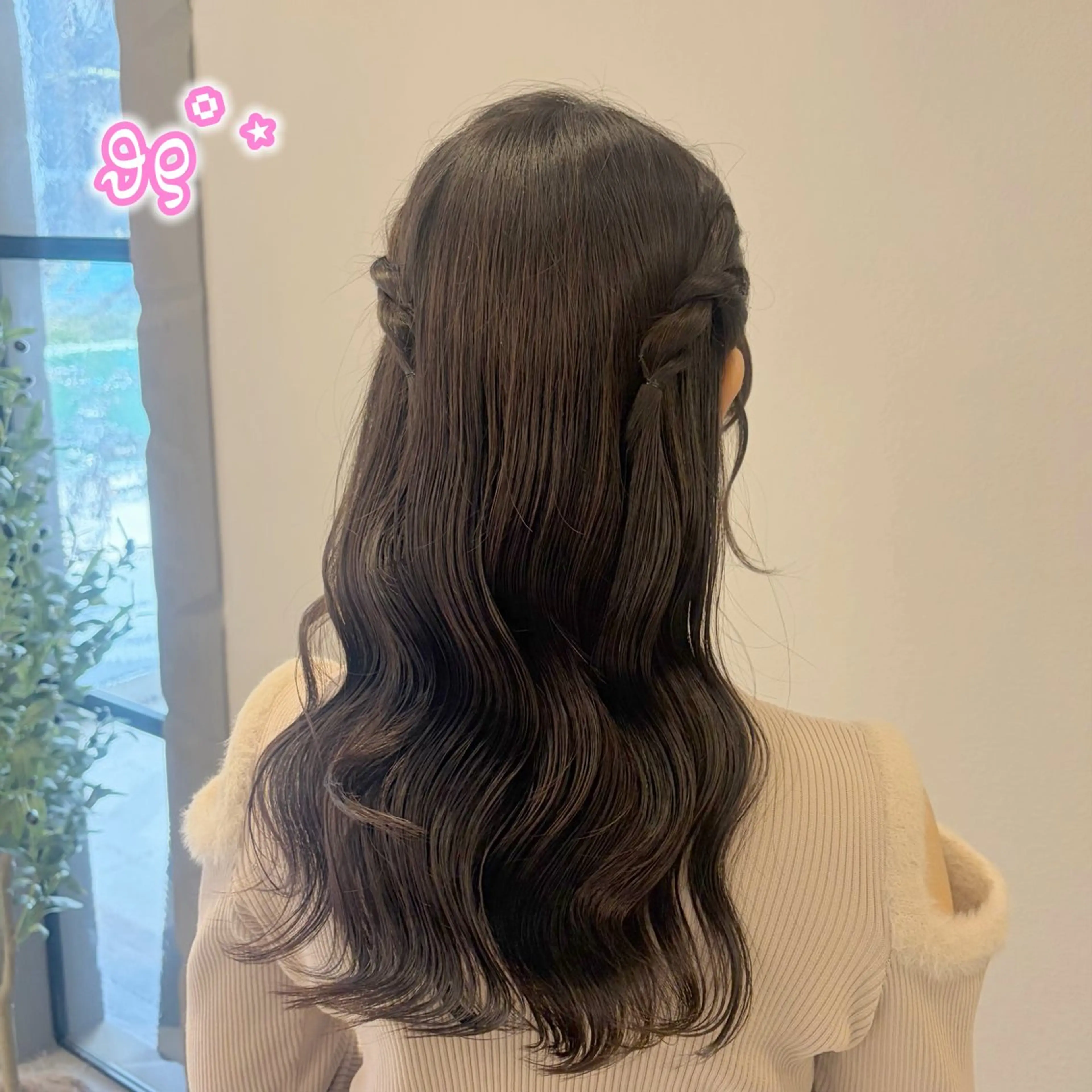 ロング ヘアアレンジ ヘアセット 顔周り/ガーリー /ヘアメ/あつはのヘアスタイル