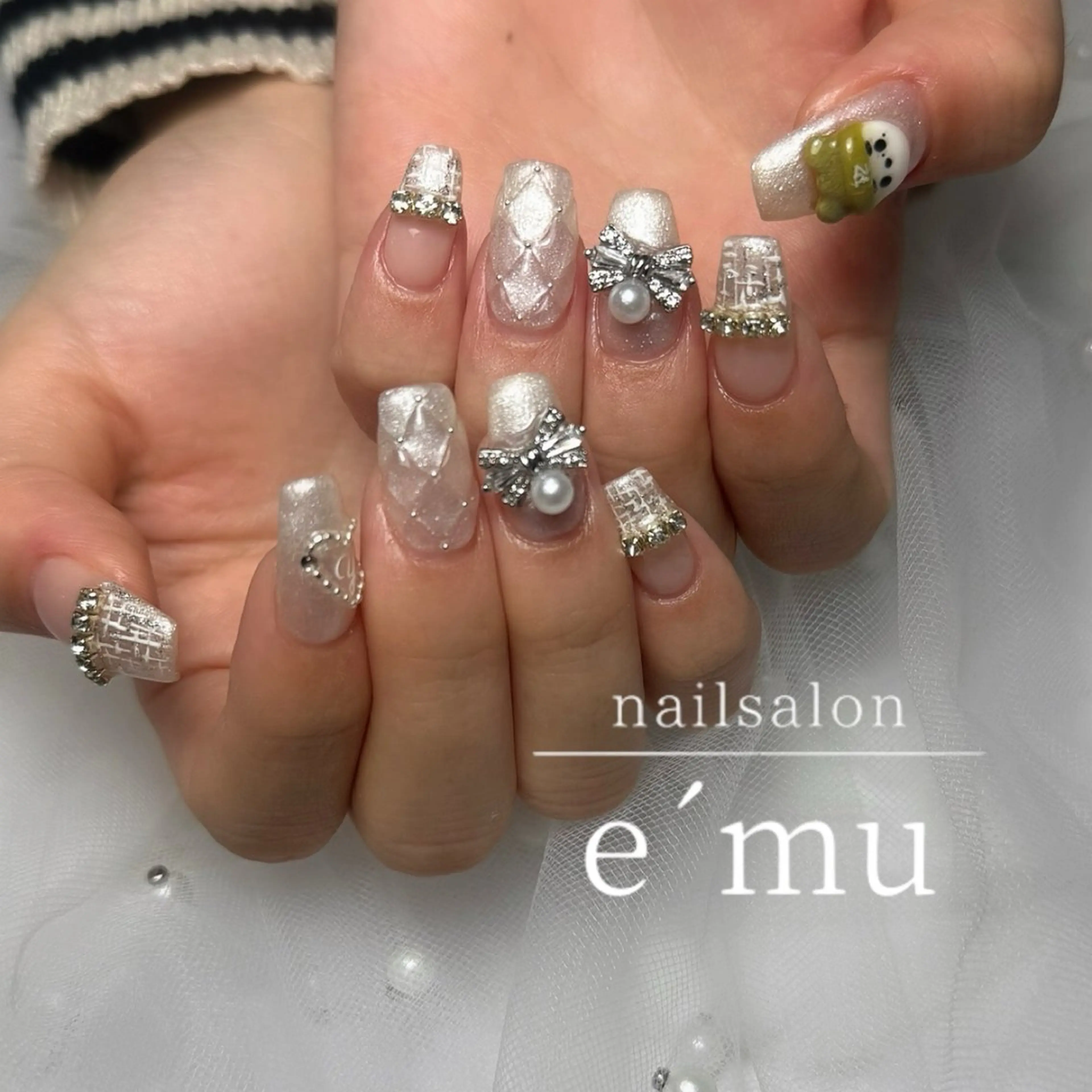 ネイル ツイードネイル ハンドネイル nailsalon e´muのネイルデザイン