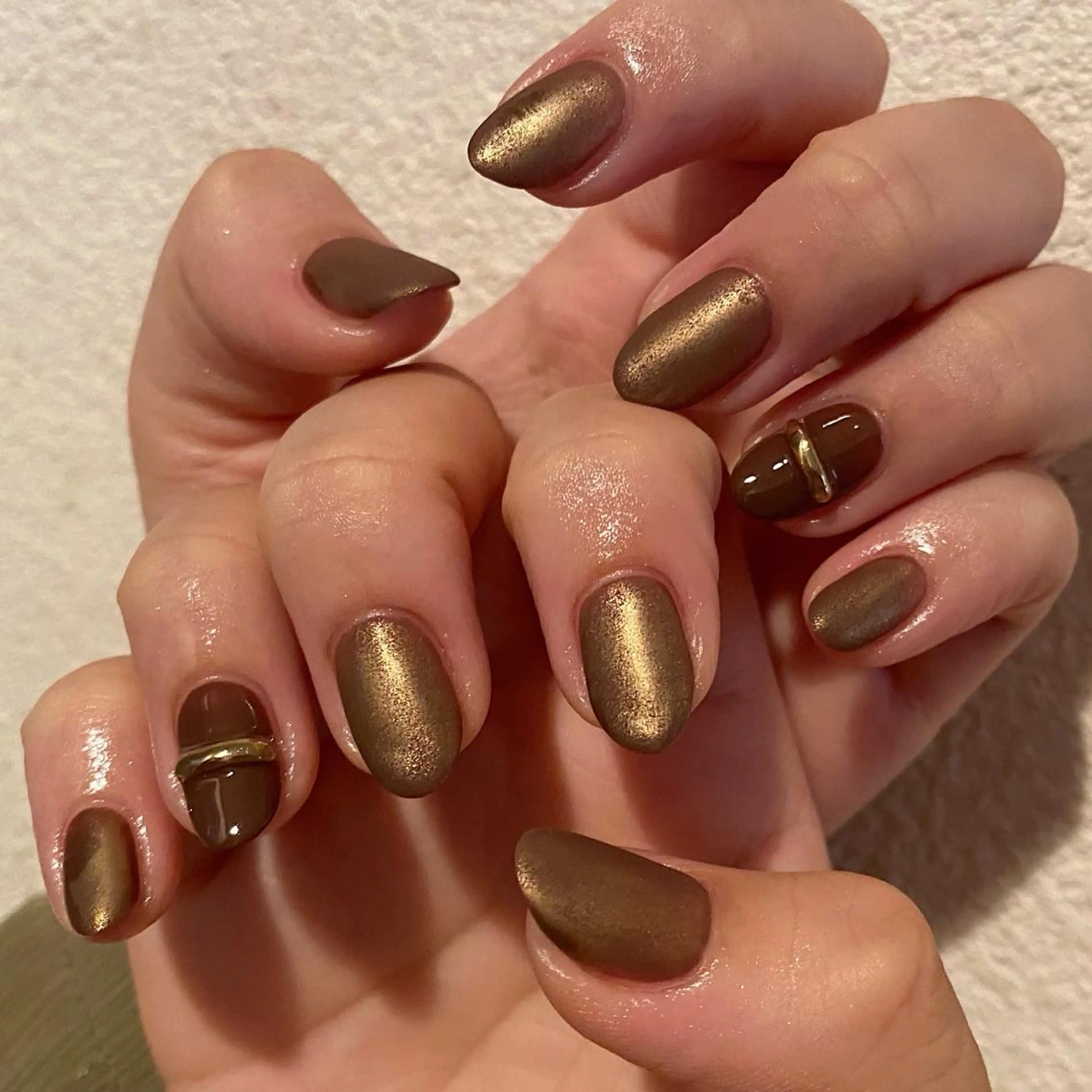 ネイル ブラウン lcoco nailのネイルデザイン