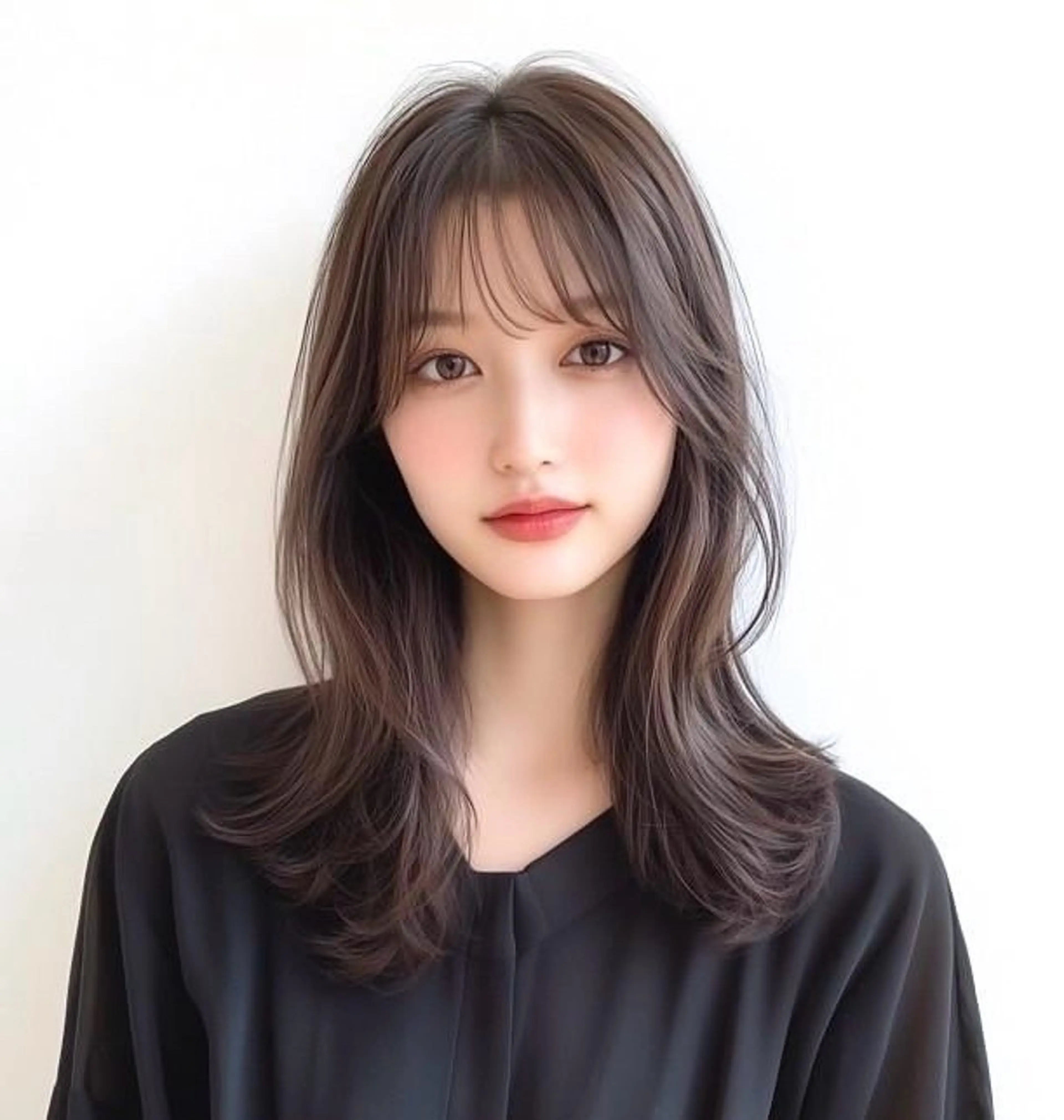 セミロング カラー 透明感カラー グレージュ 似合わせカット カット特化/似合わせ /なおき/表参道のヘアスタイル