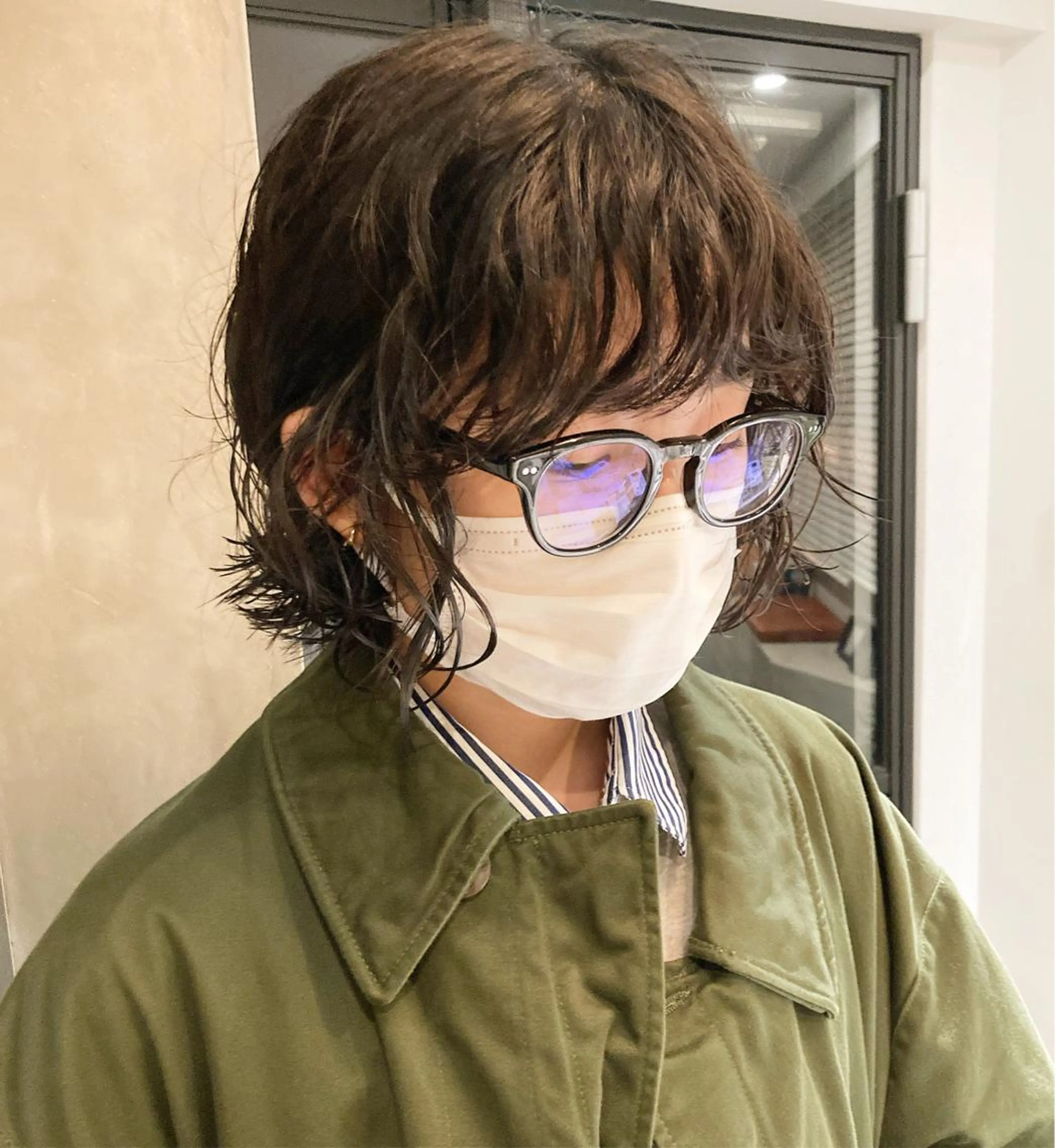 ミディアム パーマ 🛑柔らか透明感 カラー🛑大谷のヘアスタイル