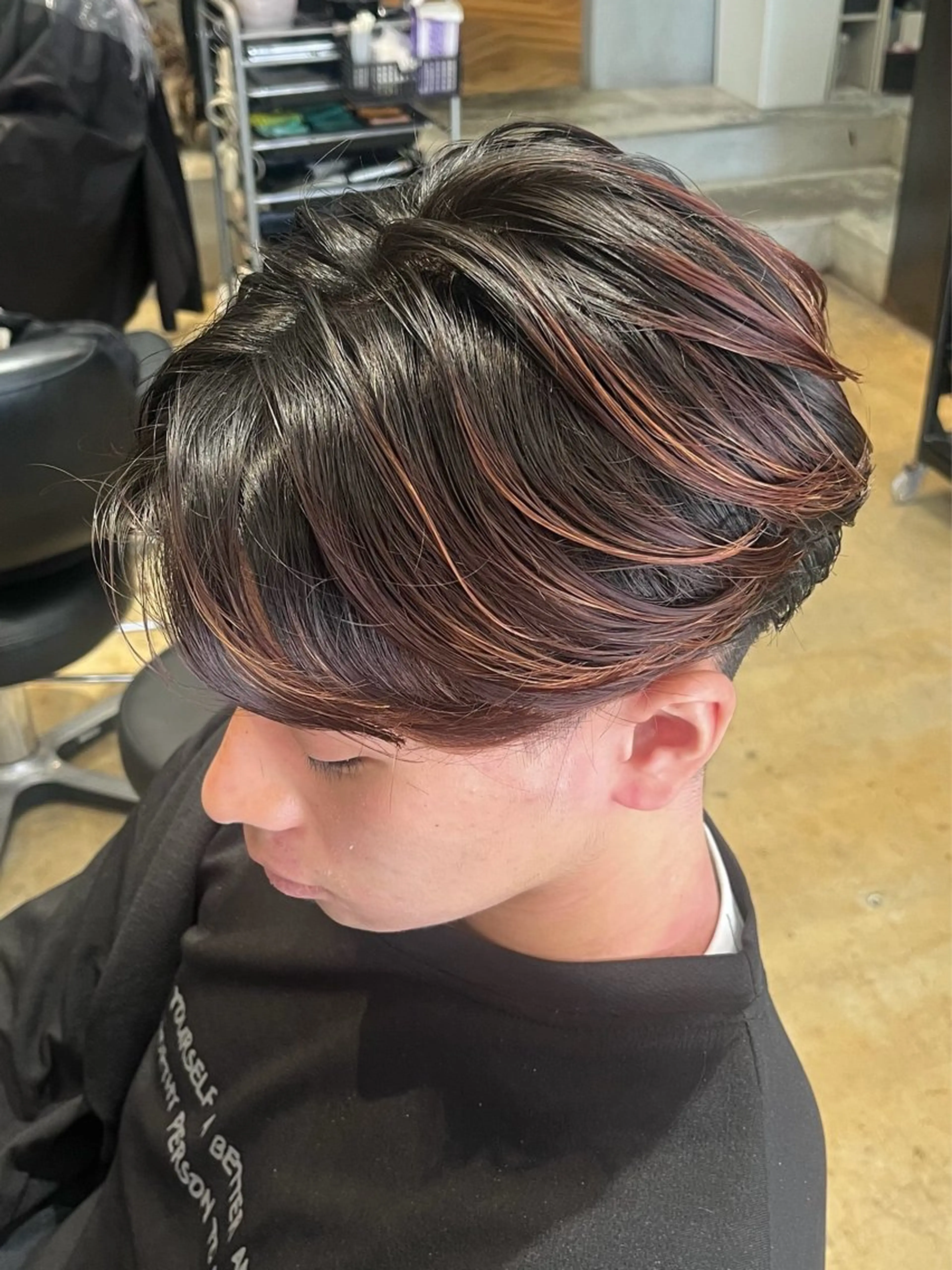 ショート パーマ メンズ メンズパーマ ニュアンスパーマ カット パーマ みわ/博多 ブリーチ/メンズヘアのヘアスタイル