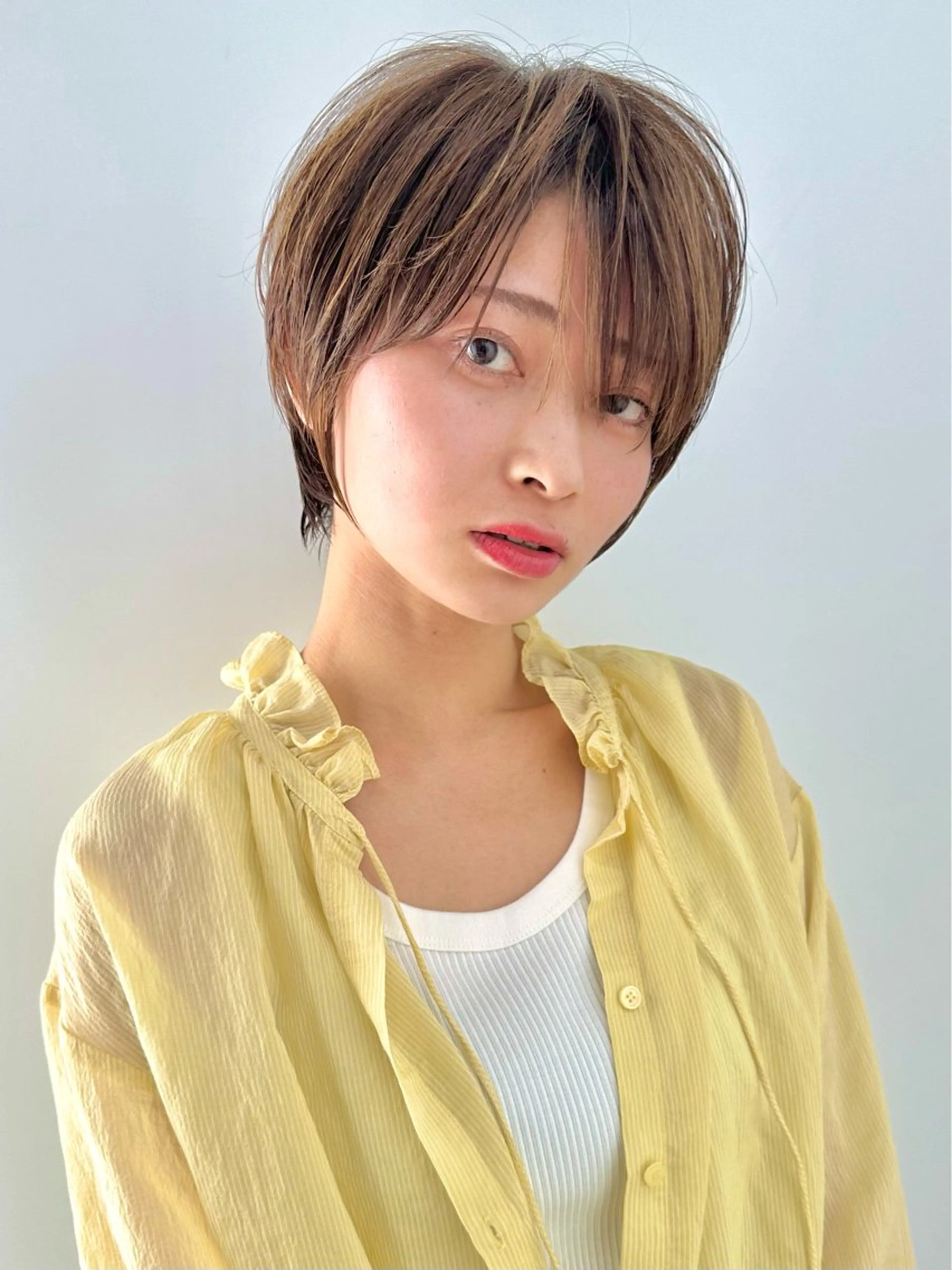 ショート カラー 丸みショート ショートヘア mee.urawa所属・似合わせショート×透 明感/やじまたかしのヘアスタイル