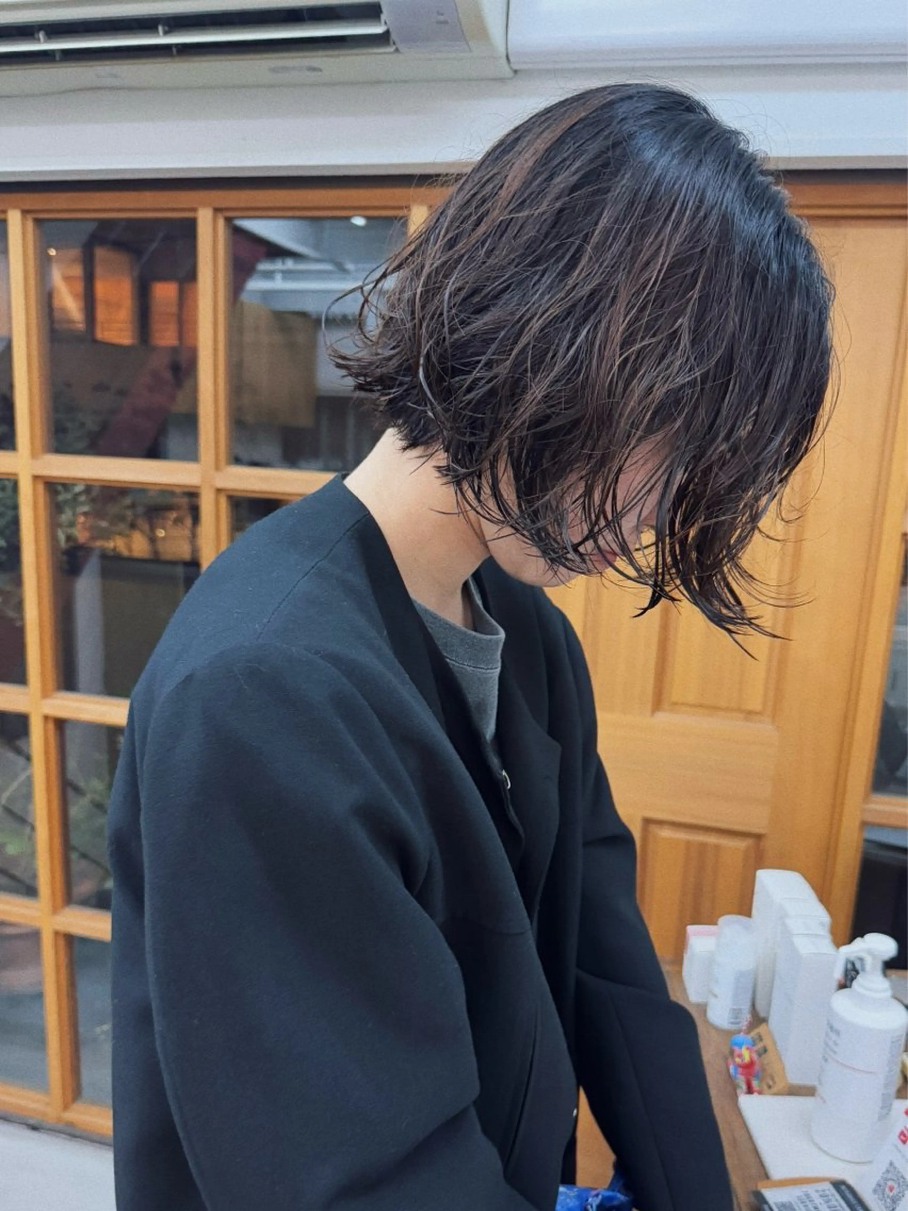 ショート パーマ ヘアアレンジ ボブ くせ毛 カット パーマ トリートメント ヘアセット stand所属・ニュアンスヘア🌔 nanakoのヘアスタイル