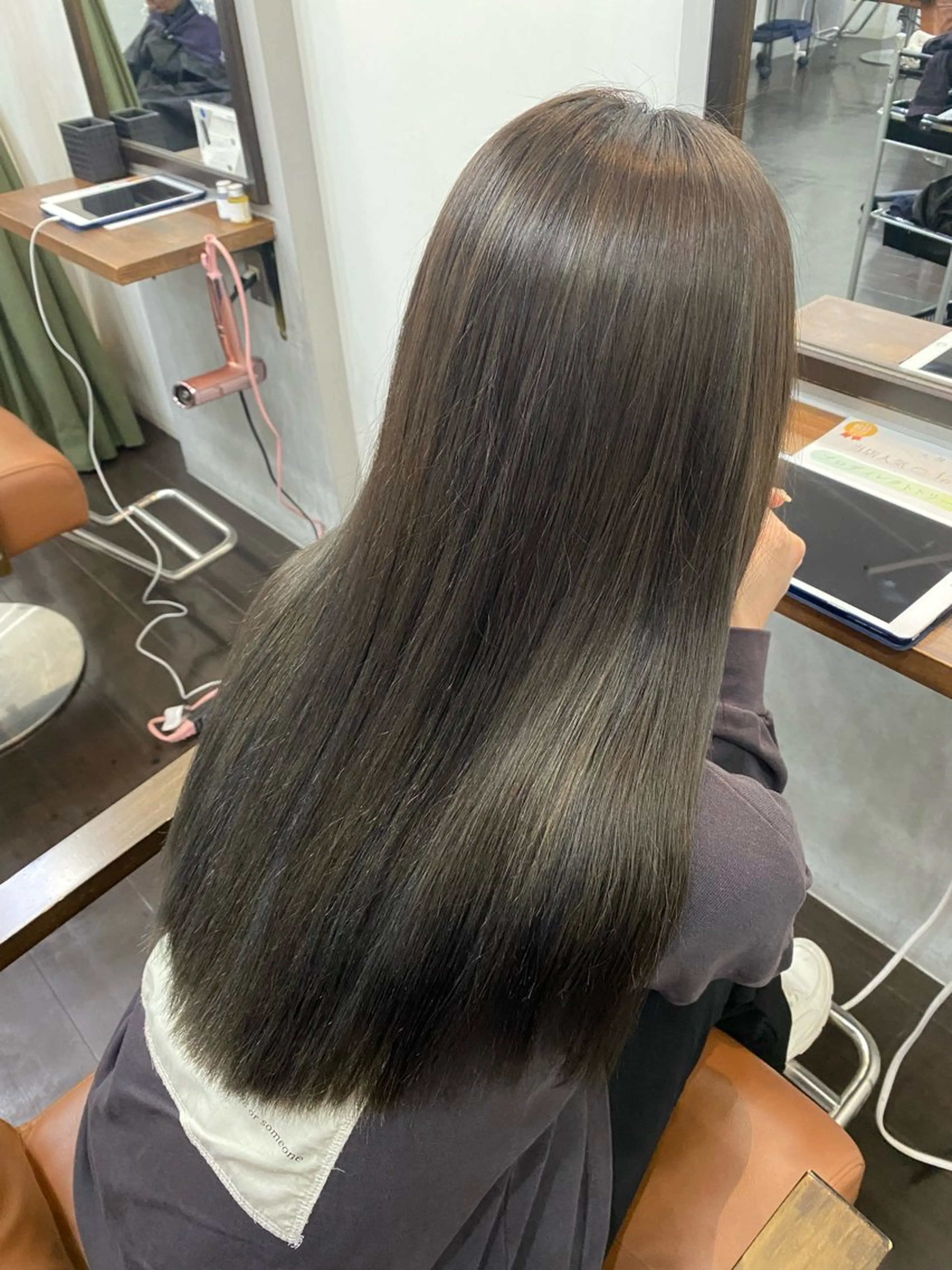 ロング カラー ヘアアレンジ ブリーチ 酸性ストレート 🍒ᩚ名駅/艶髪 縮毛矯正/あゆ🍒ᩚのヘアスタイル