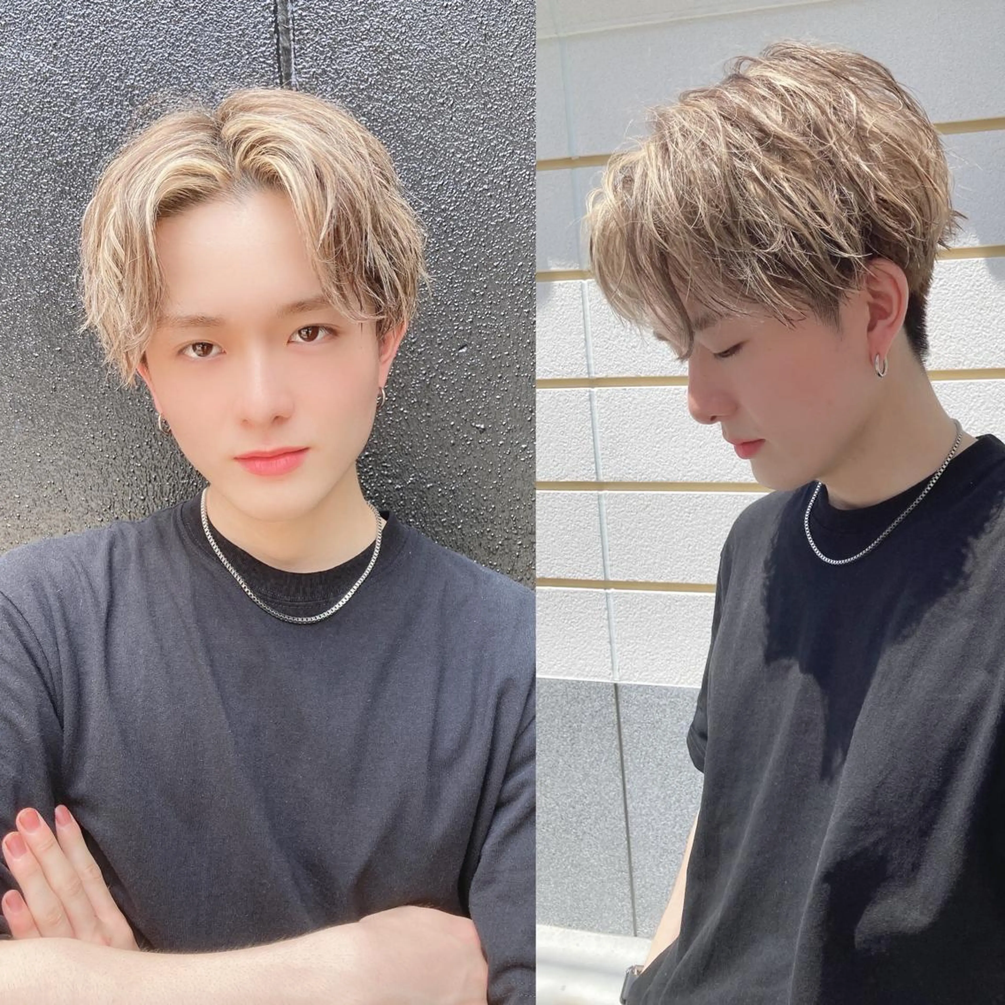 ショート カラー メンズ メンズハイライト ハイライトカラー ハイライト メッシュカラー 艶髪/西尾 幸樹のヘアスタイル