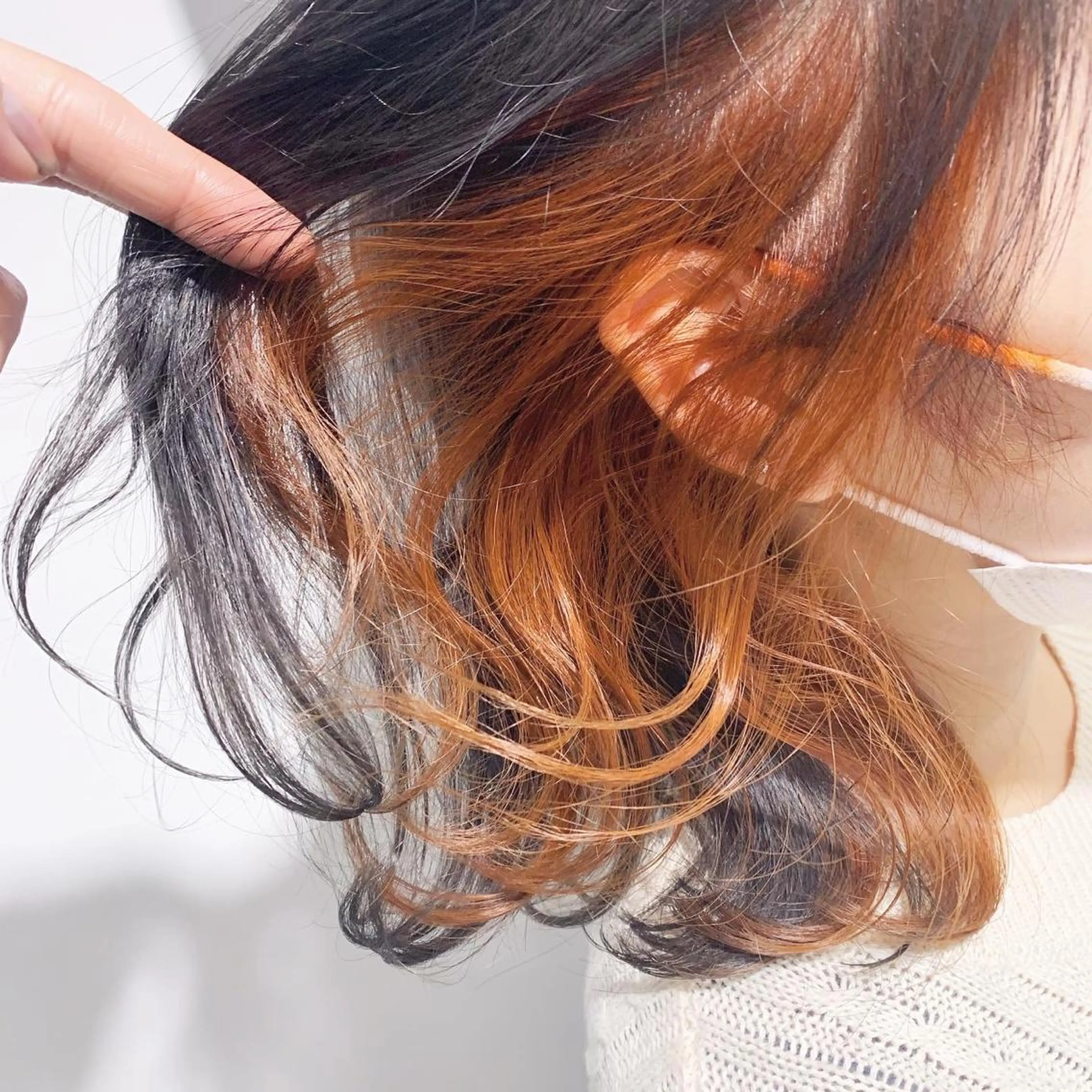 ミディアム カラー オレンジ ヘアカラー トリートメント SALOWIN 札幌大通り店所属・🏆ウルフ/レイヤー 指名No.1山口圭佑のヘアスタイル