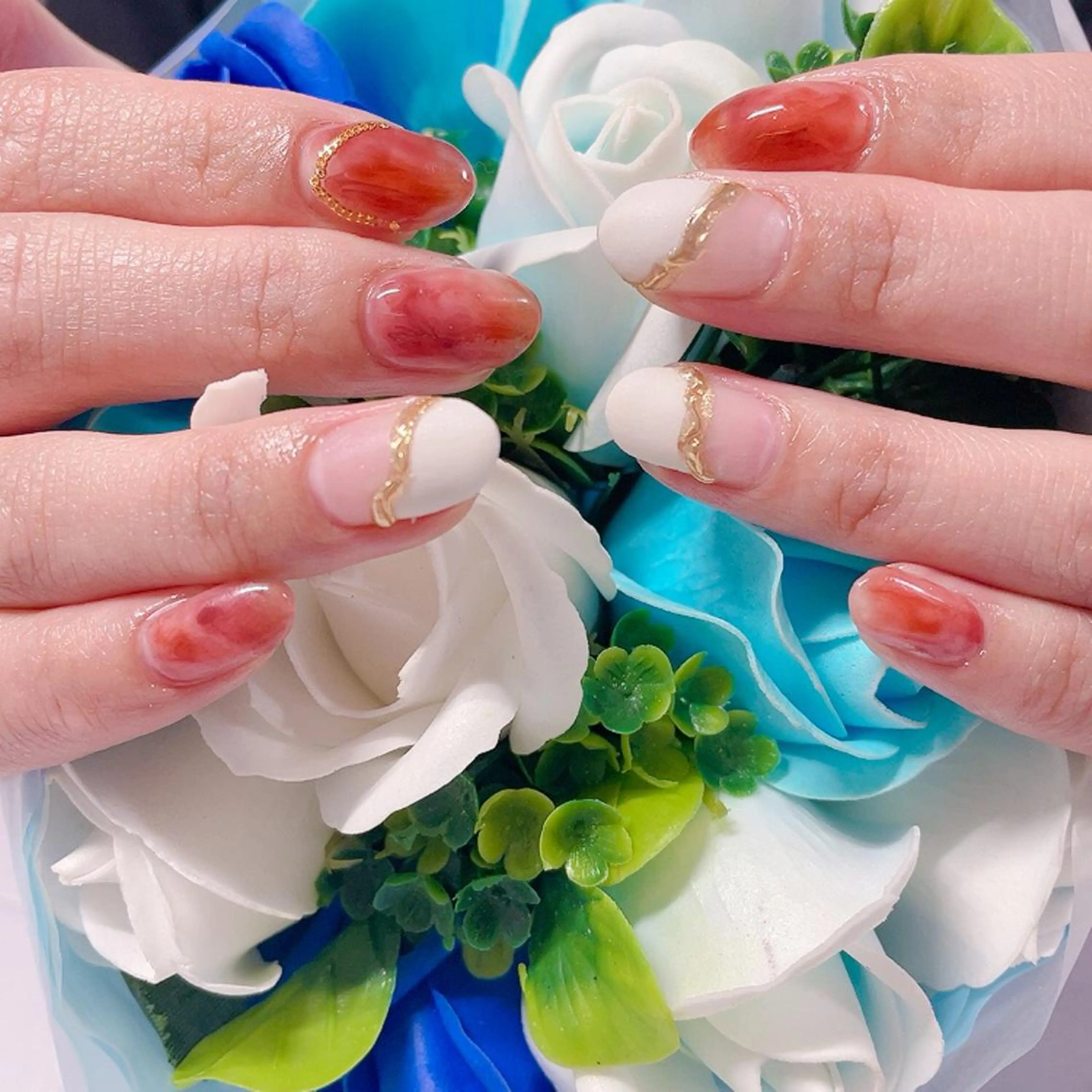 ネイル 持ち込み ニュアンスネイル 奥園 良恵のネイルデザイン