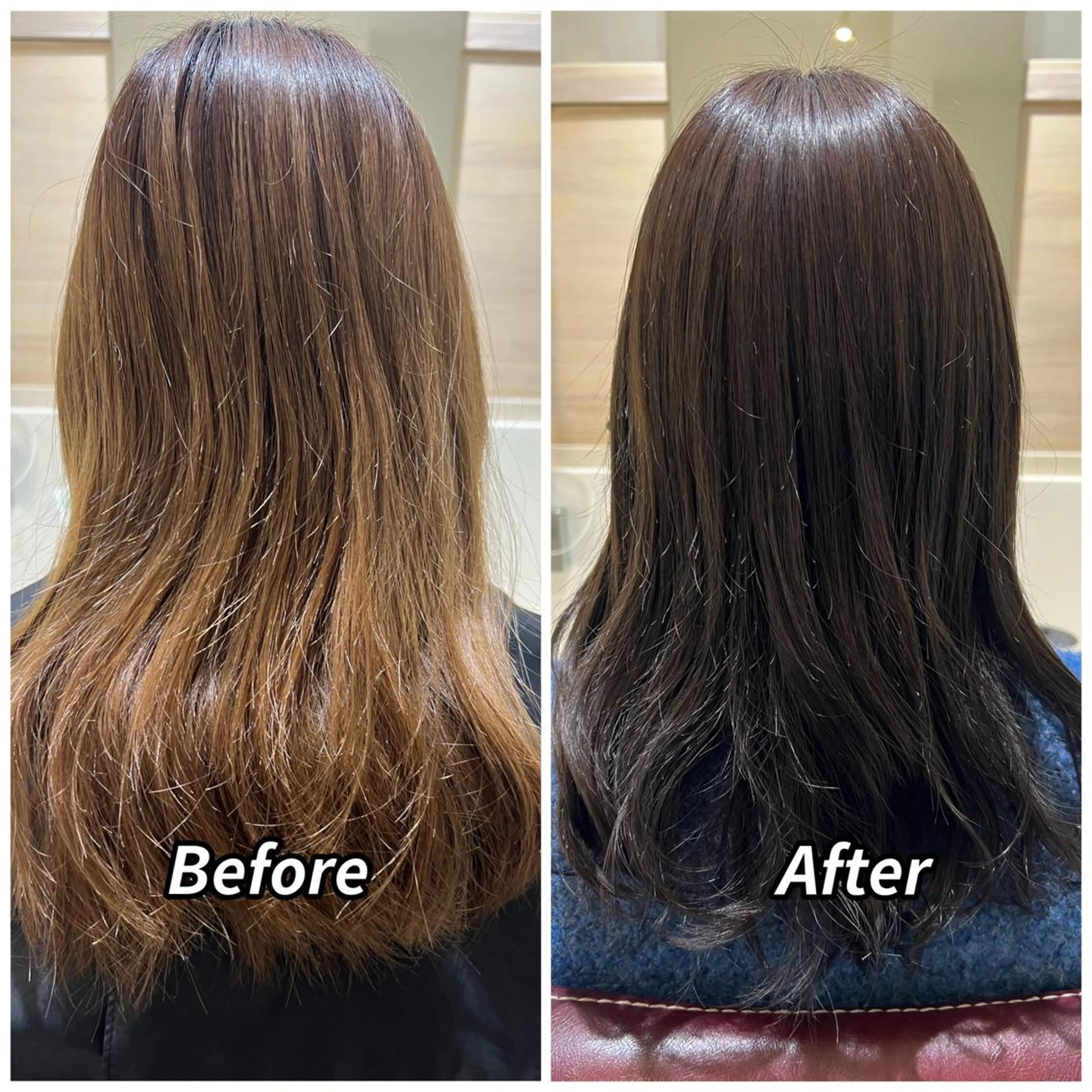 ロング カラー グレージュ 韓国風ヘア カット ヘアカラー トリートメント ヘッドスパ 🥣🫧‪艶カラー 🦋アカマ ミユ🦋のヘアスタイル