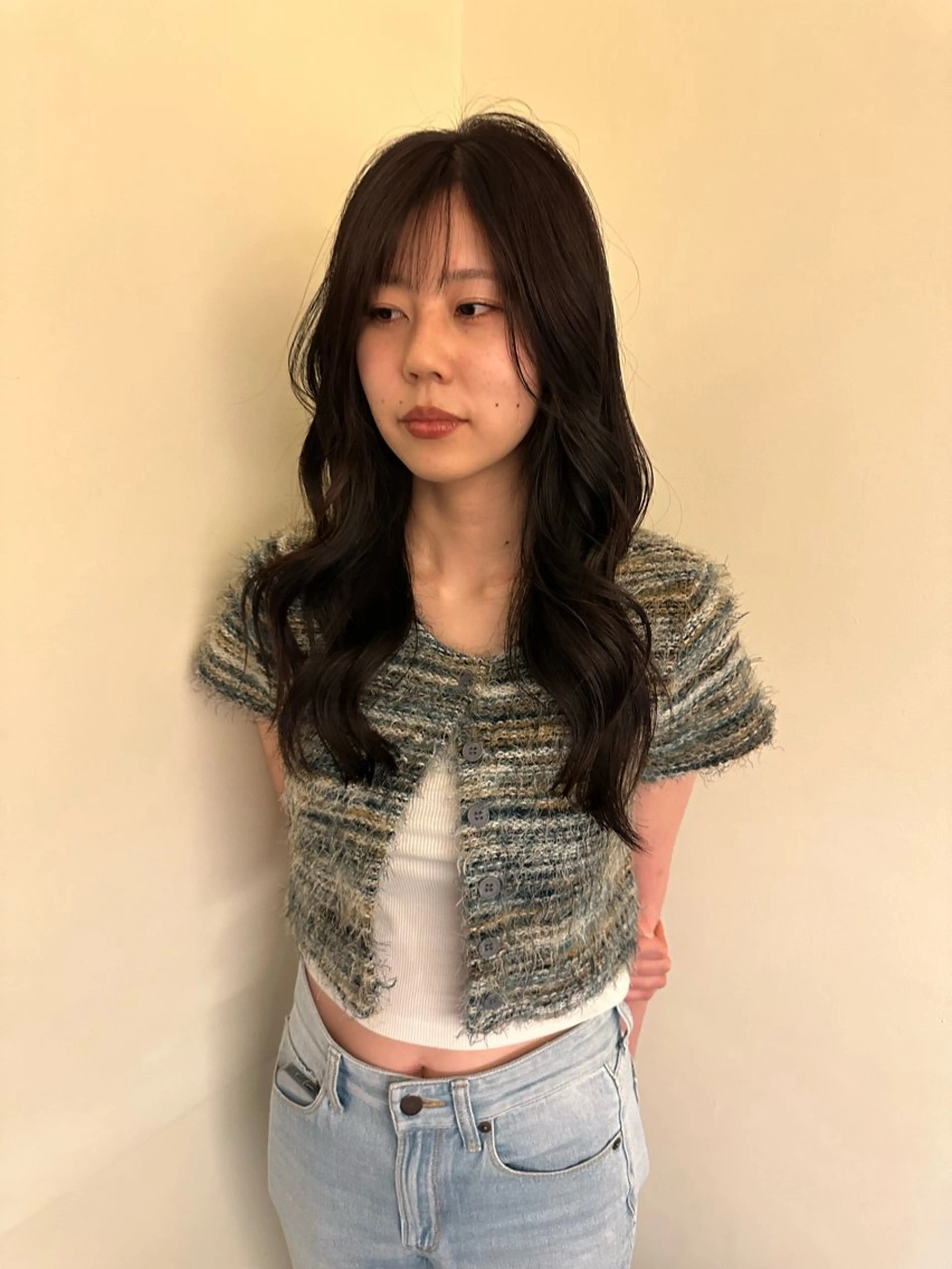 ロング カラー 透明感カラー 青木未羽/ベージュ /透明感カラー/松本のヘアスタイル