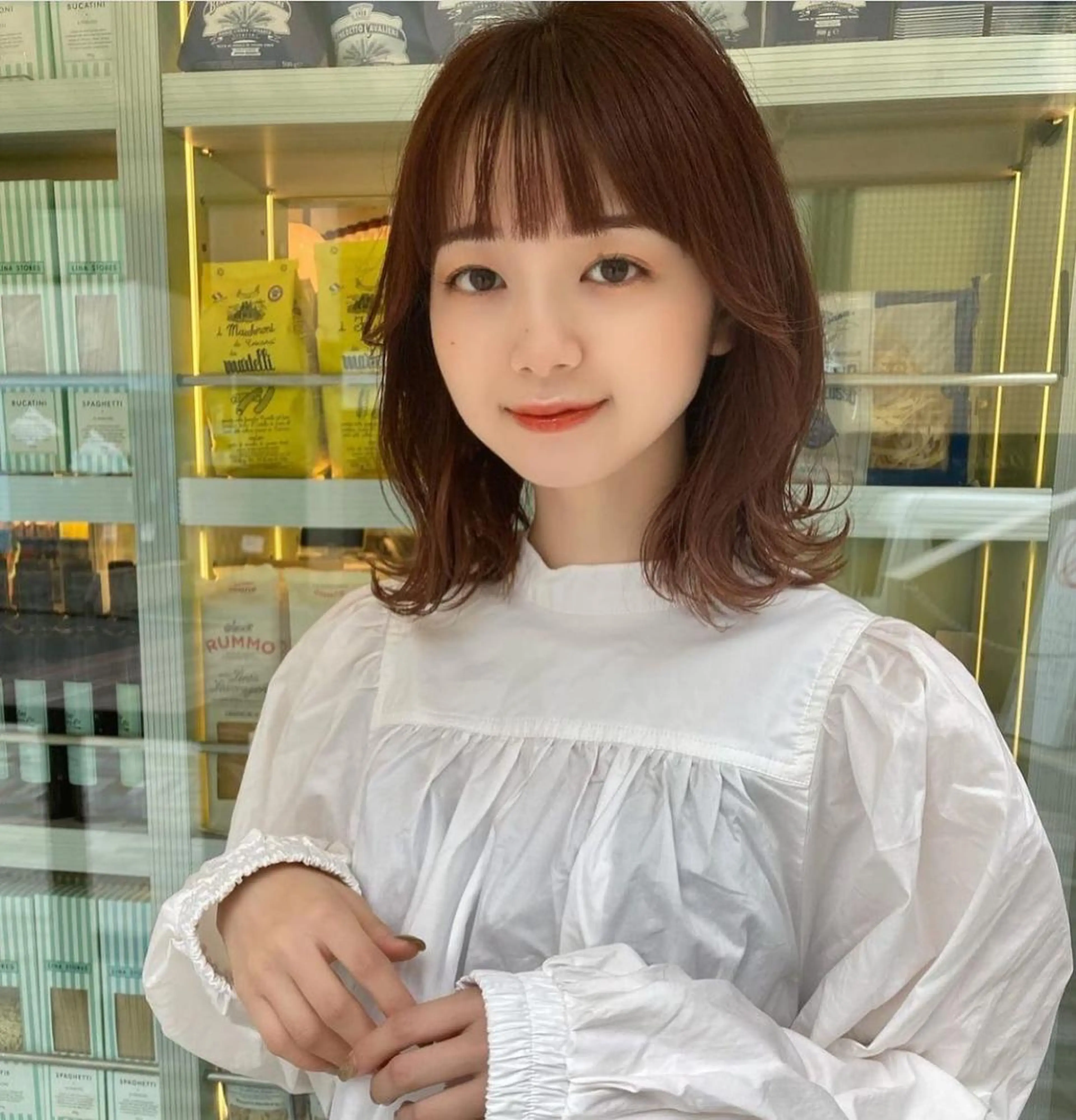 ミディアム カラー ヘアアレンジ 透明感カラー グラデーションカラー グレージュ ハイライトカラー くびれヘア 韓国/髪質改善💘 櫻井かれんのヘアスタイル