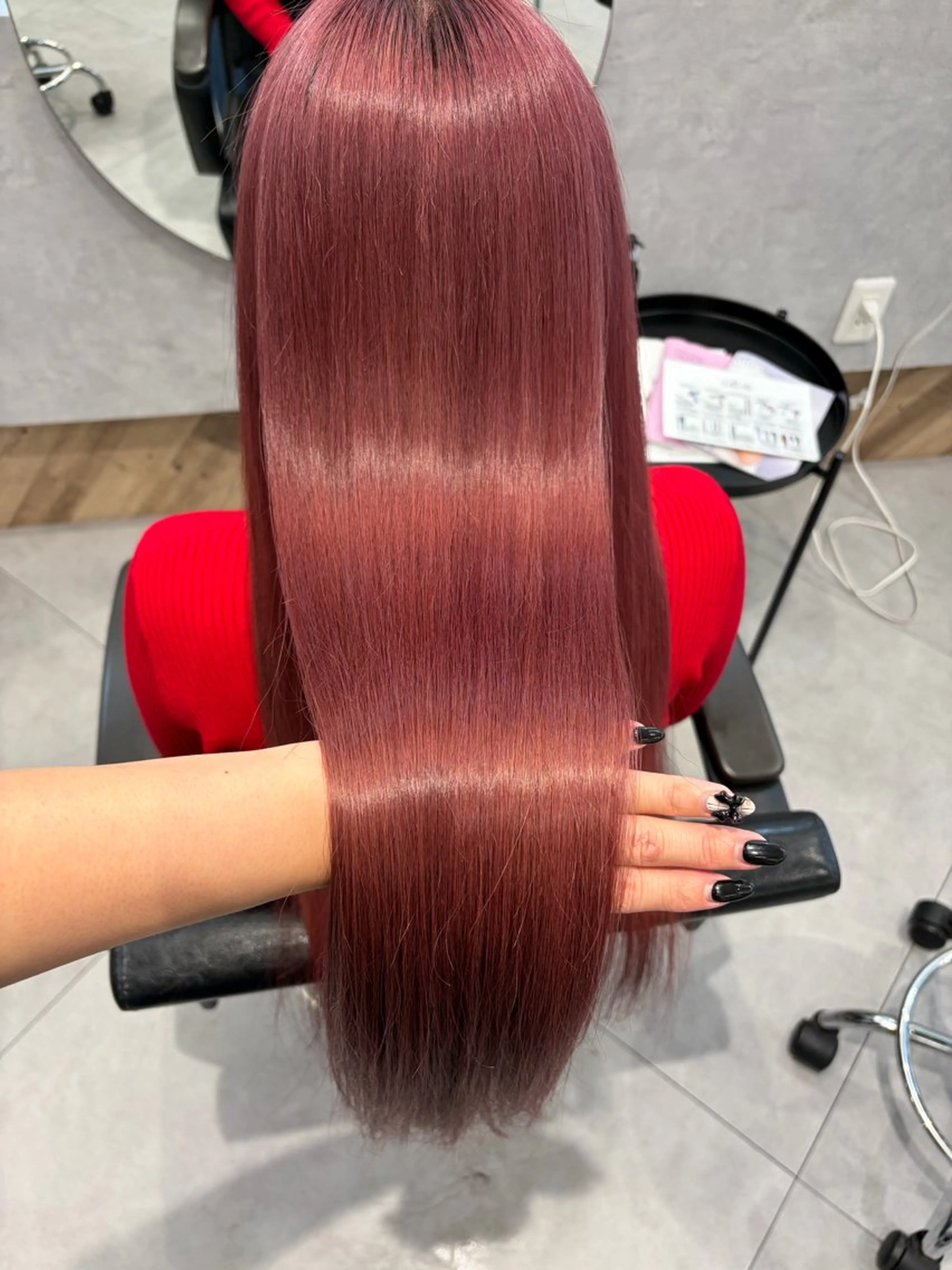 ロング ヘアカラー トリートメント 柴田樹/大人可愛い 艶髪カラー/髪質改善のヘアスタイル