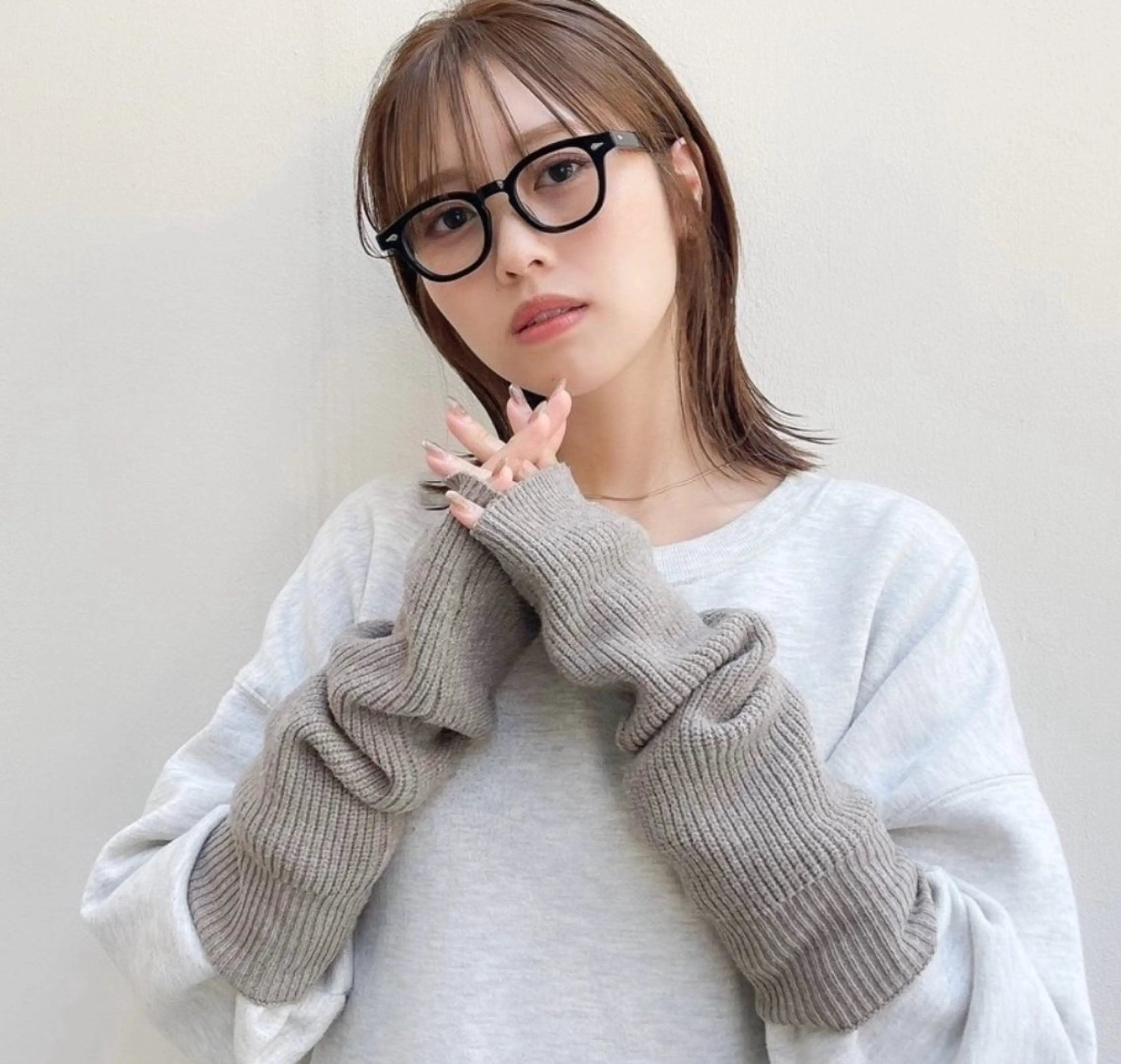 ミディアム 最新ケアカラー 髪質改善YUTOのヘアスタイル