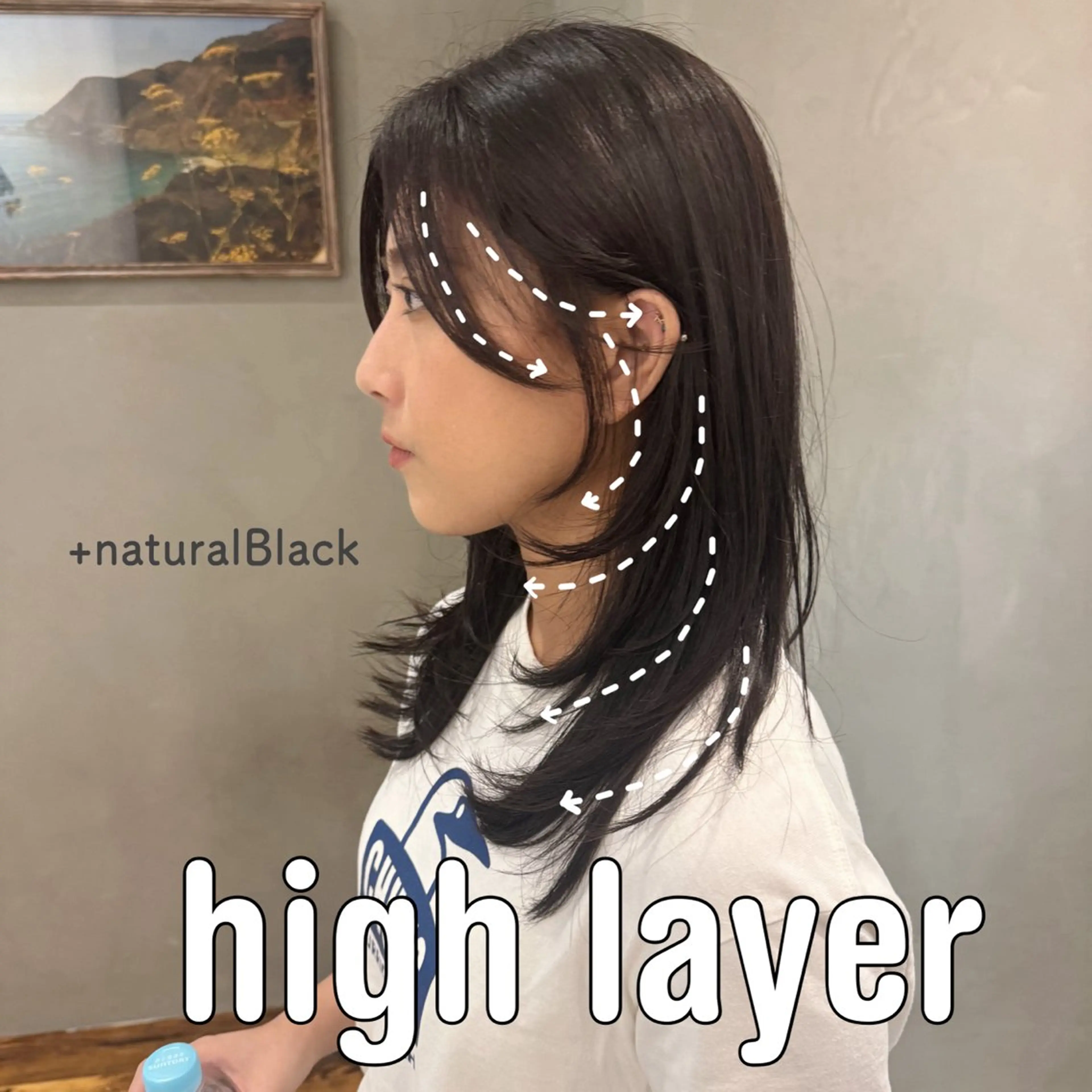 セミロング カット ヘアカラー トリートメント 顔周りcut・ご相談 ＝新宿しずく🇰🇷のヘアスタイル