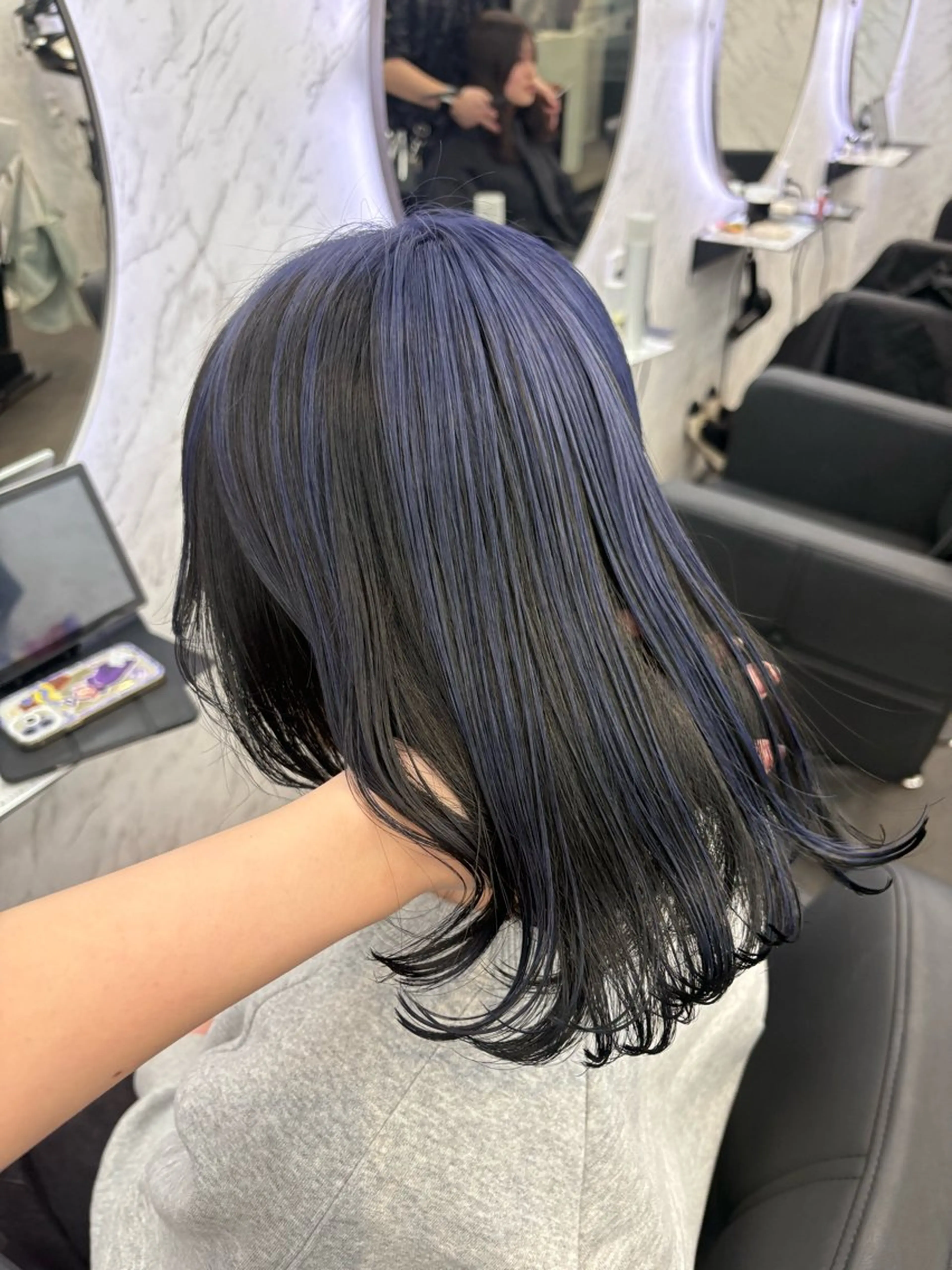 セミロング カラー カット ヘアカラー hair salon dot. mooda 韓国風サロン 町田店所属・韓国風ヘア🎀🩶 /♡𝓝𝓸𝓪♡のヘアスタイル