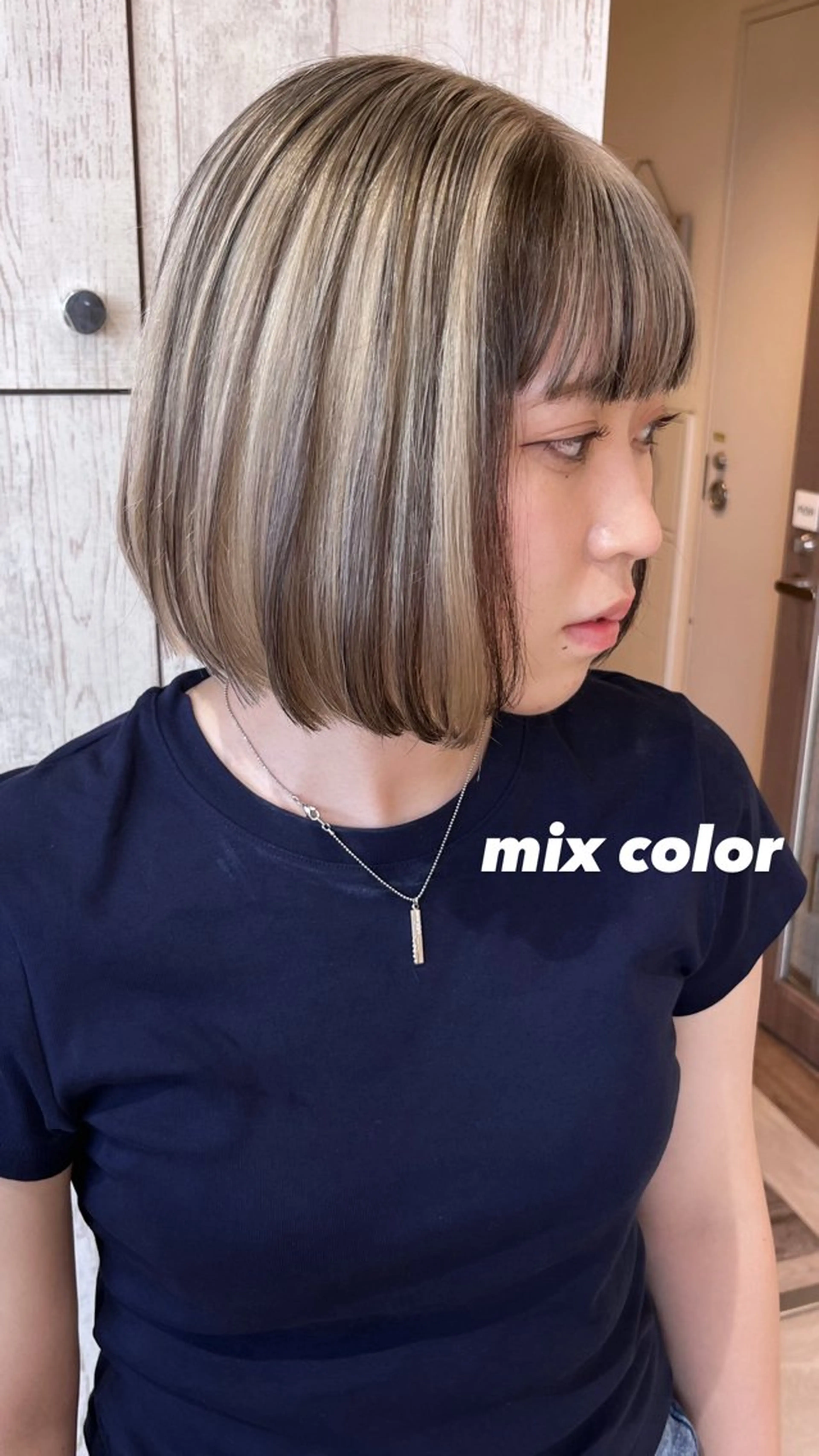 ミディアム カラー KANA🎀韓国 🇰🇷ハイライトのヘアスタイル