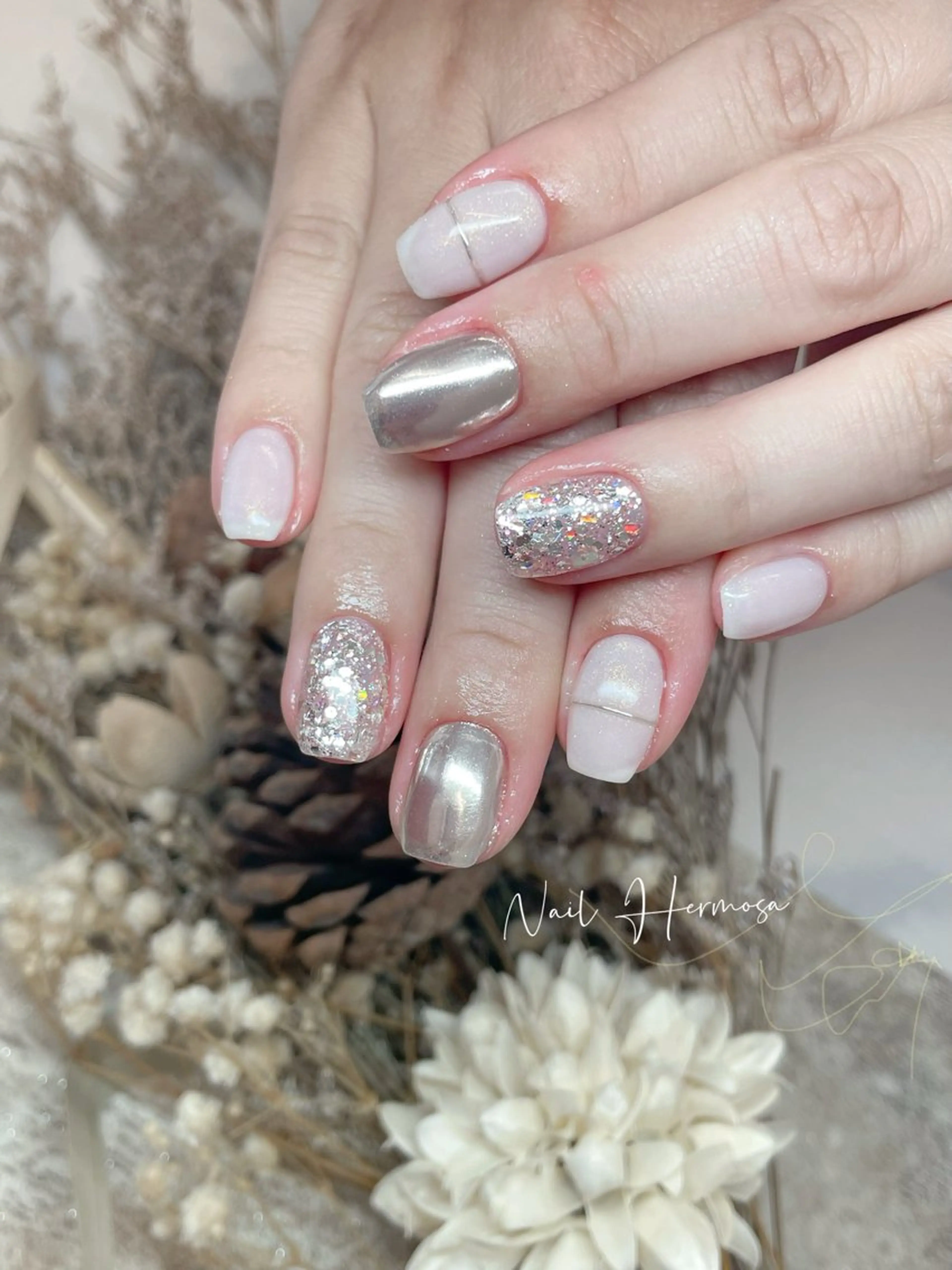 ネイル 長さ出し フラッシュネイル フットネイル ジェルネイル マグネットネイル ハンドネイル ネイル エルモサのネイルデザイン