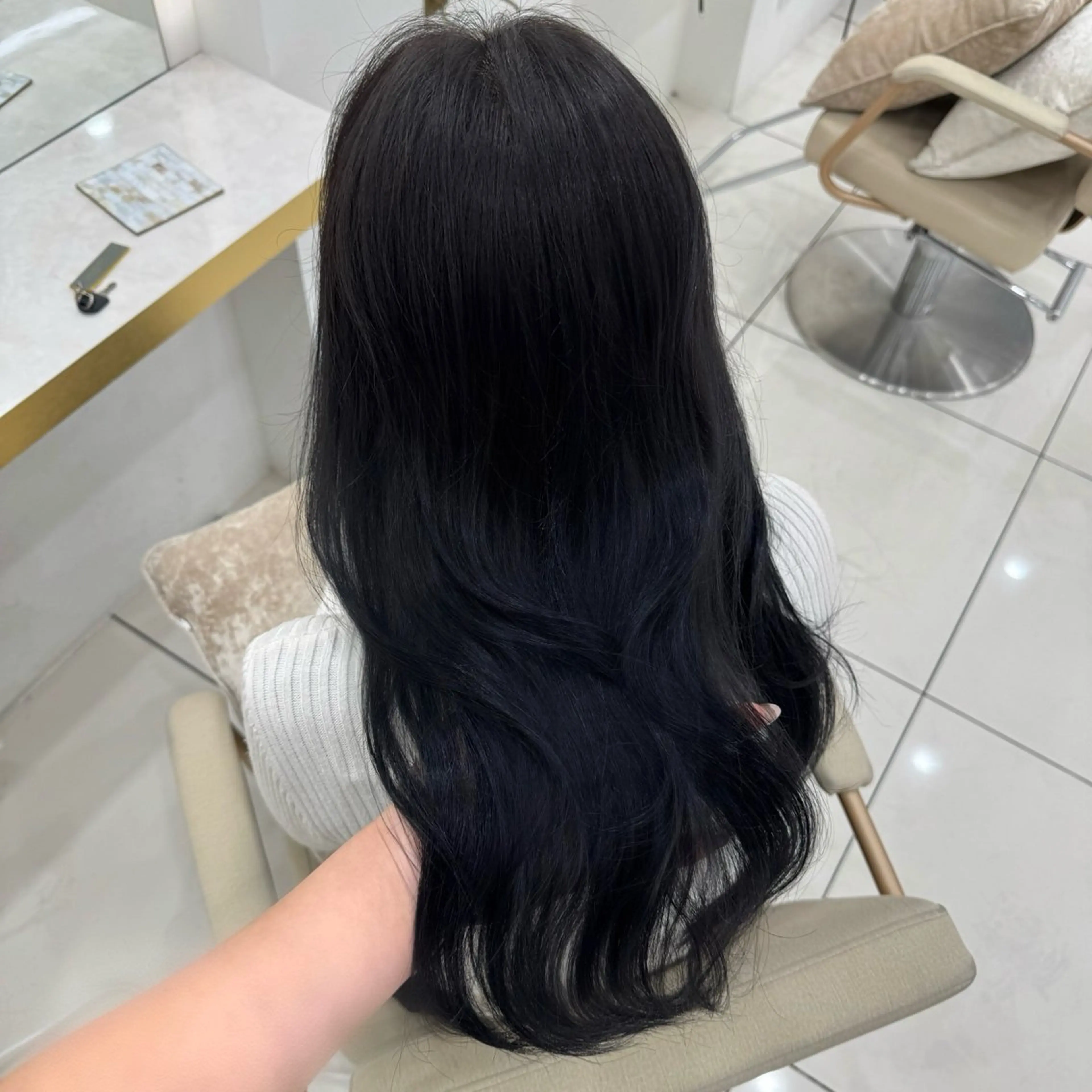 セミロング ヘアカラー ニュアンスパーマ/ メンズヘア/lisaのヘアスタイル