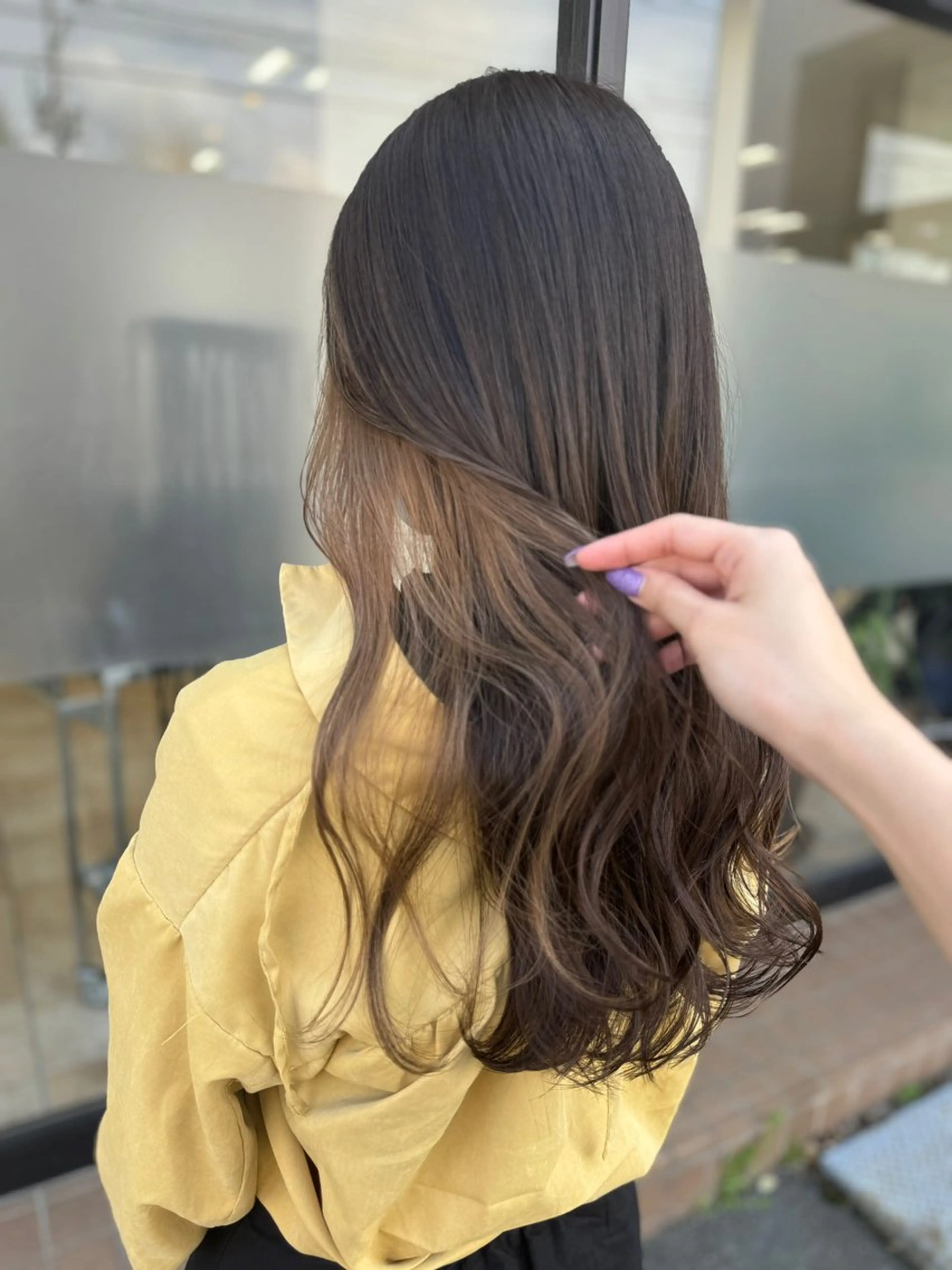 ロング ヘアカラー トリートメント 🇰🇷韓国風顔周り NANAMI🇰🇷のヘアスタイル