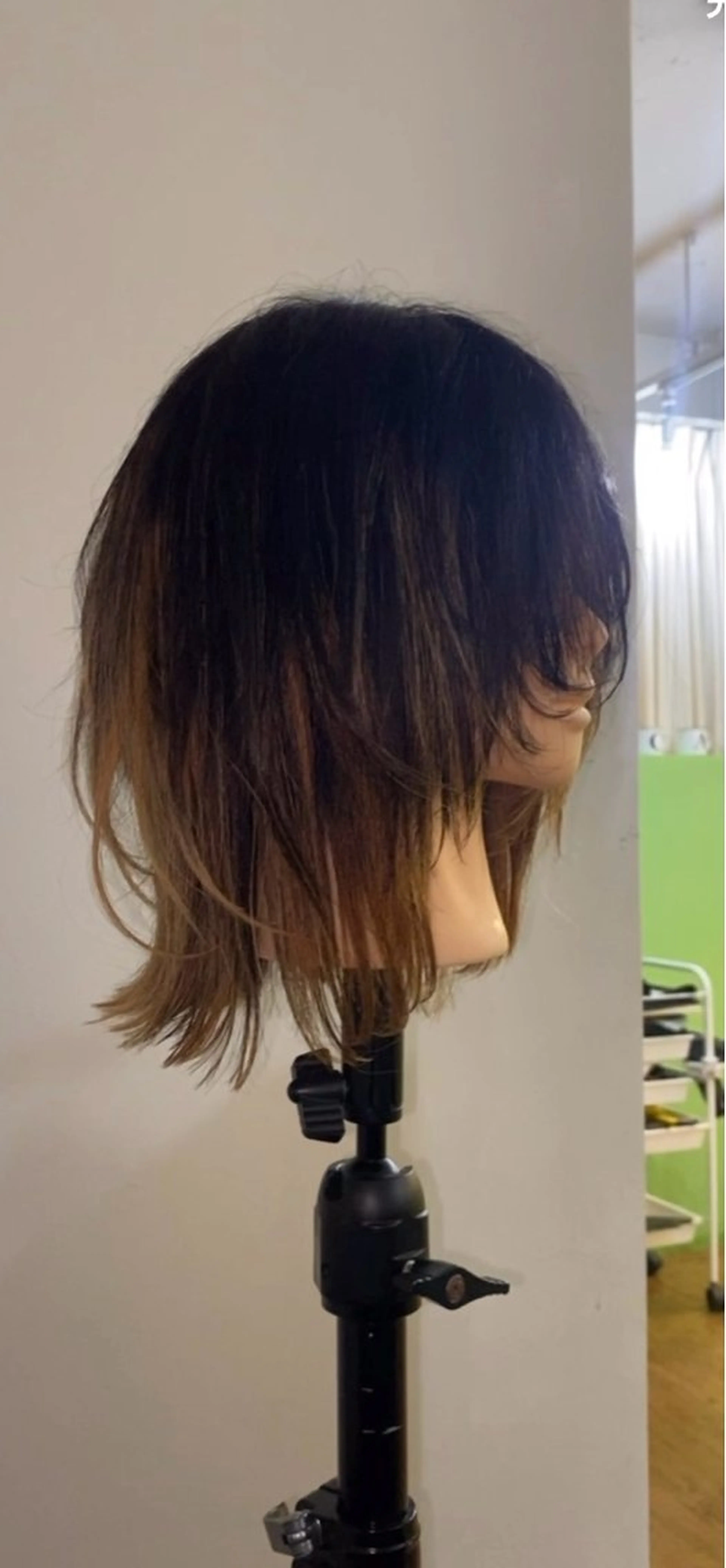 ミディアム ヘアアレンジ レイヤーカット ウルフカット ウルフレイヤー メンズ特化 エシカル　松原大将のヘアスタイル