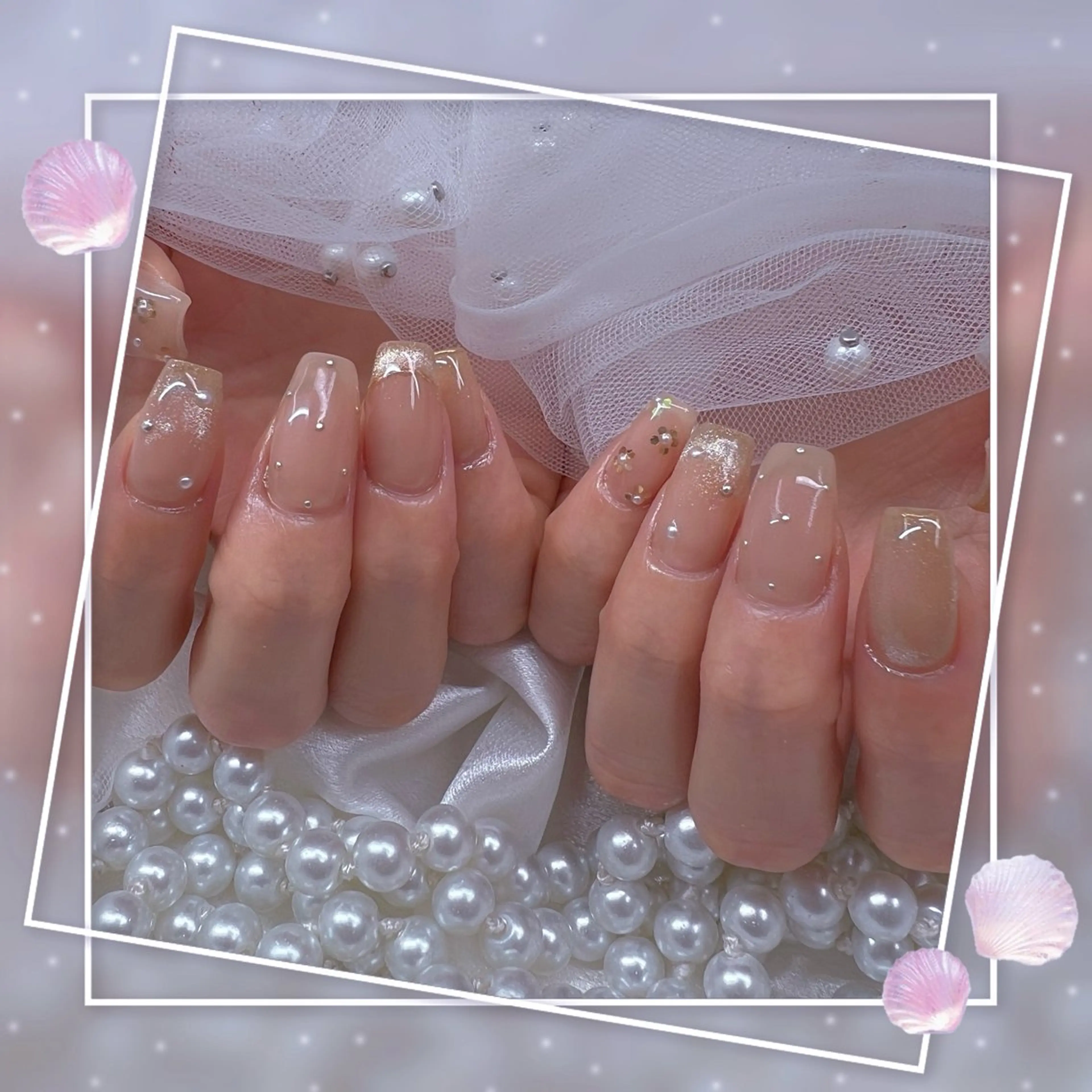 ネイル チークネイル ガーリー グラデーション マグネットネイル ピンク ハンドネイル Chill Nailsalonのネイルデザイン