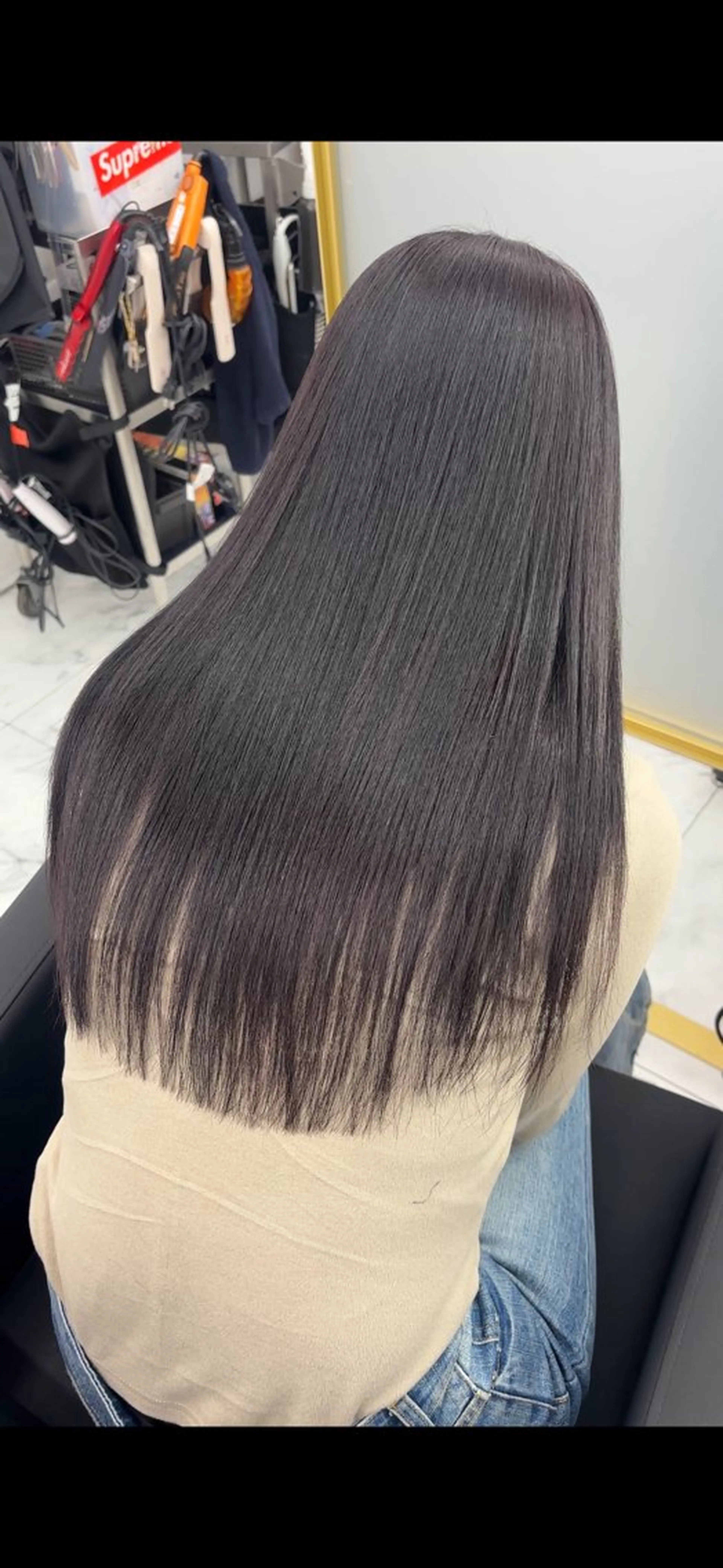 ロング ラベンダーカラー /巻き/WAKANAのヘアスタイル