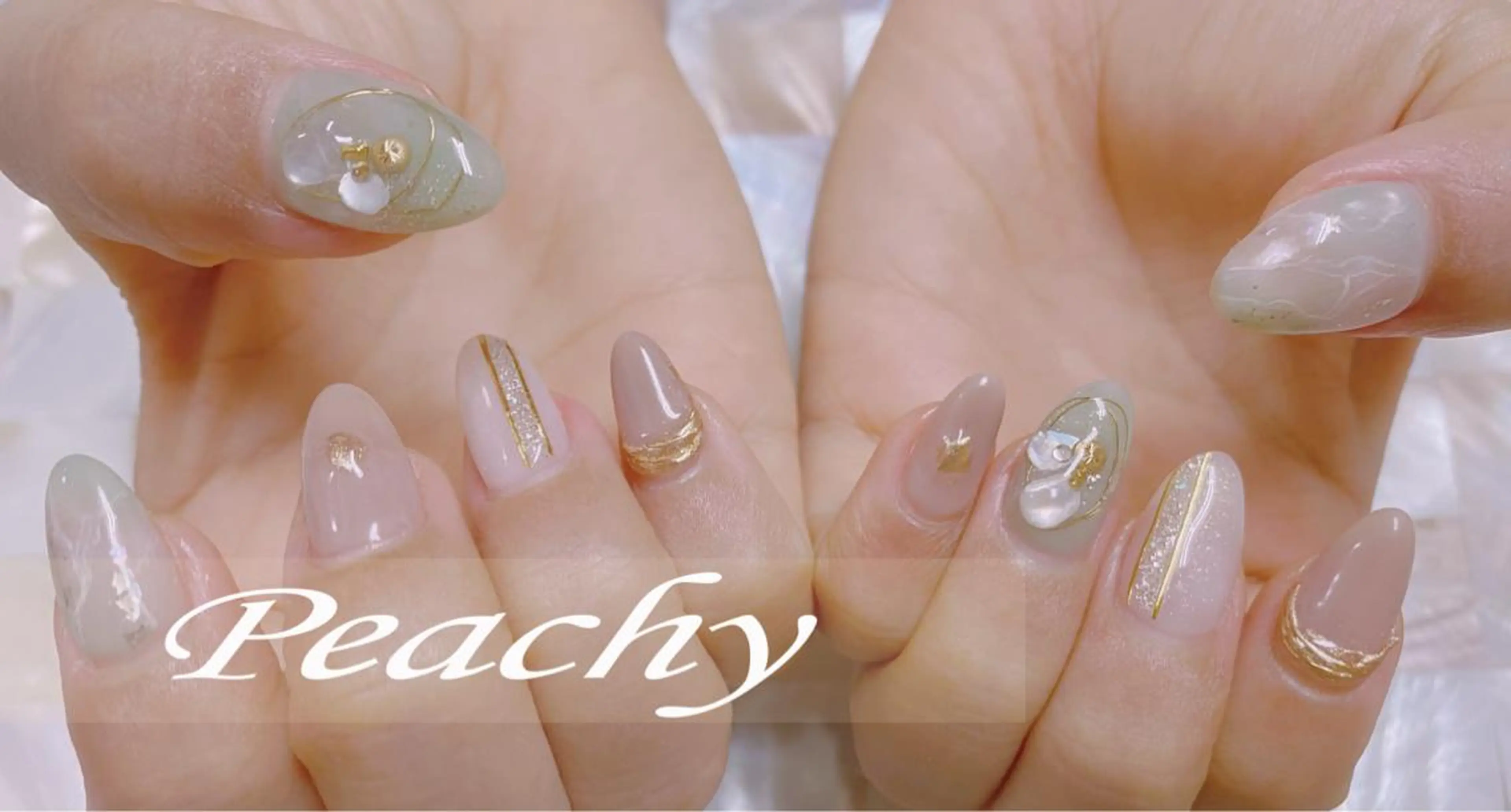 ネイル ハンドネイル Peachy 🍑のネイルデザイン
