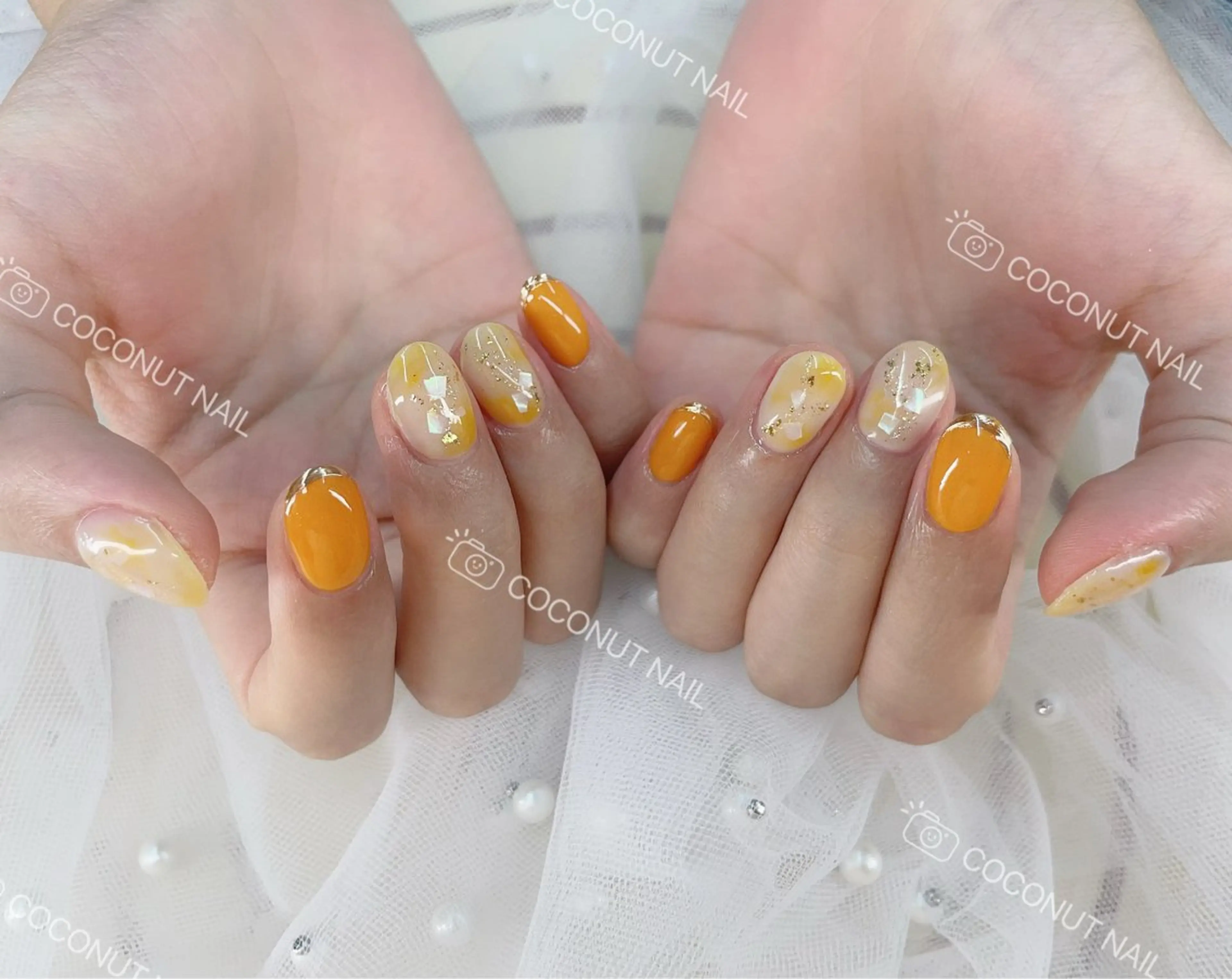 ネイル ハンドネイル 神田 ココナッツのネイルデザイン