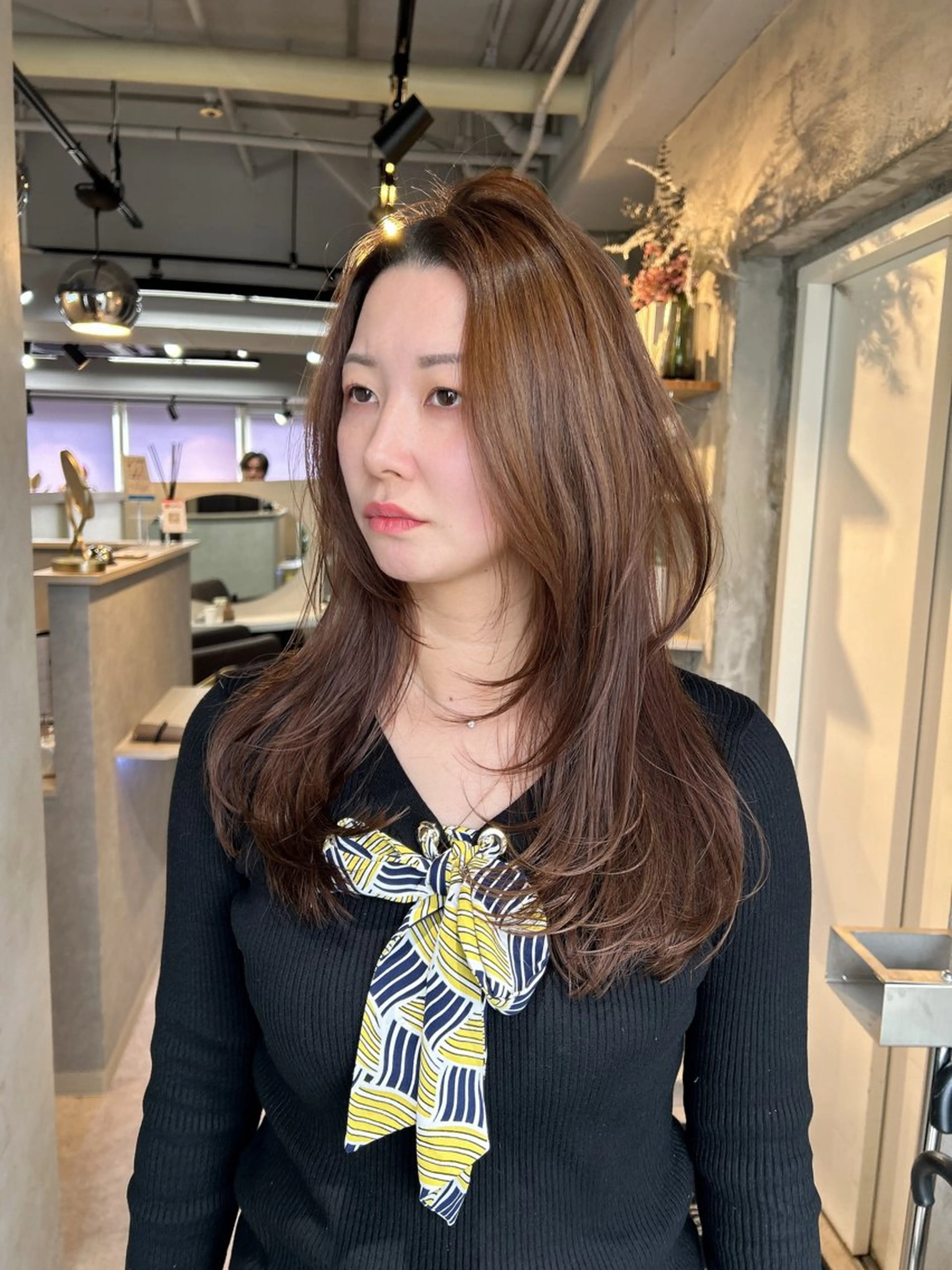 ロング カット トリートメント 心斎橋ヘアカラー 海外ﾚｲﾔｰ/マリナのヘアスタイル