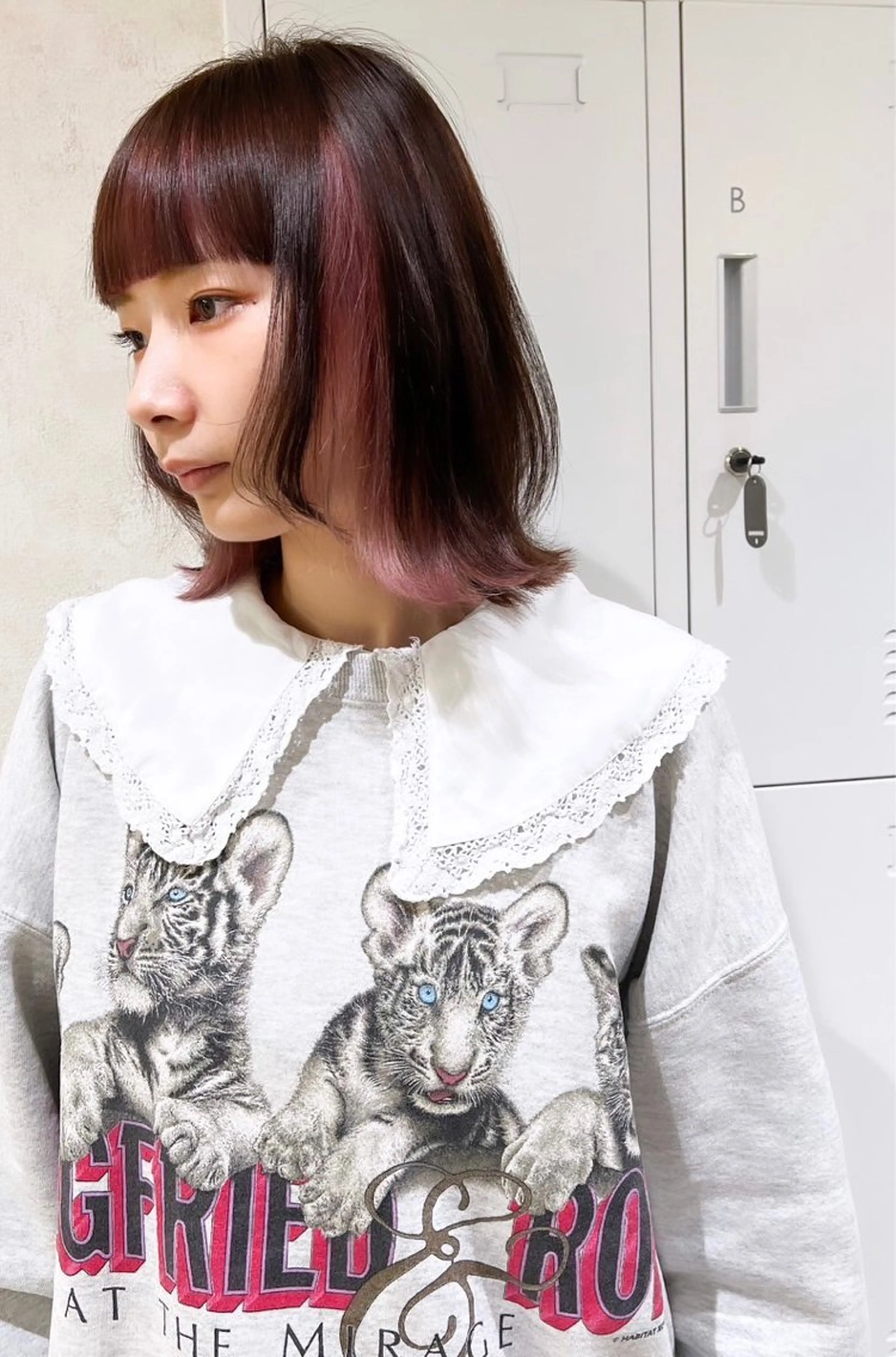 ミディアム カラー ピンクカラー morrow by suntown所属・💙AKANE ハイトーン特化💙のヘアスタイル