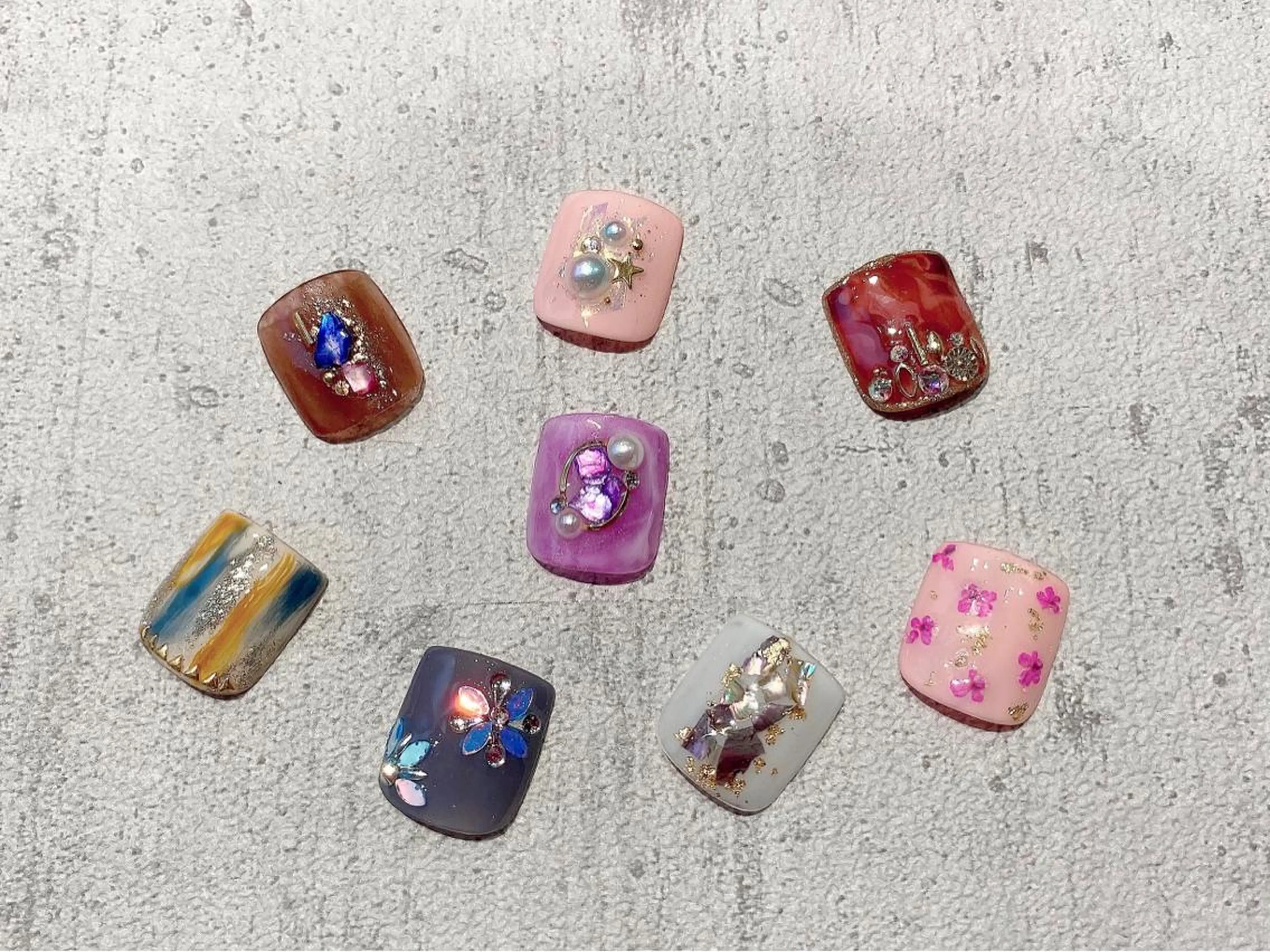 初回オフ無料☆フットシンプルアートジェルコース♦︎の写真