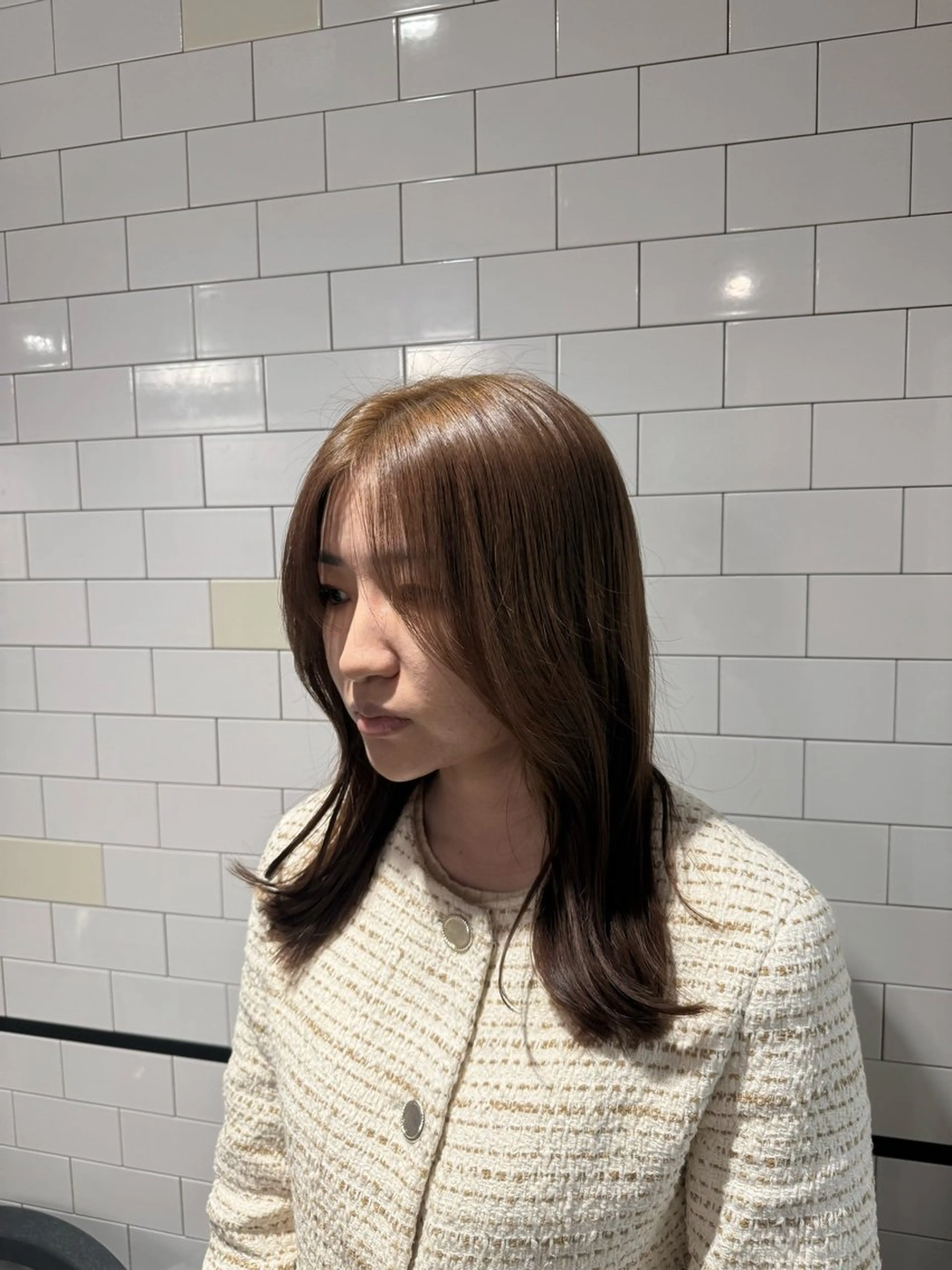 セミロング カット ヘアカラー 直前予約大歓迎‼️/ 松野和志のヘアスタイル