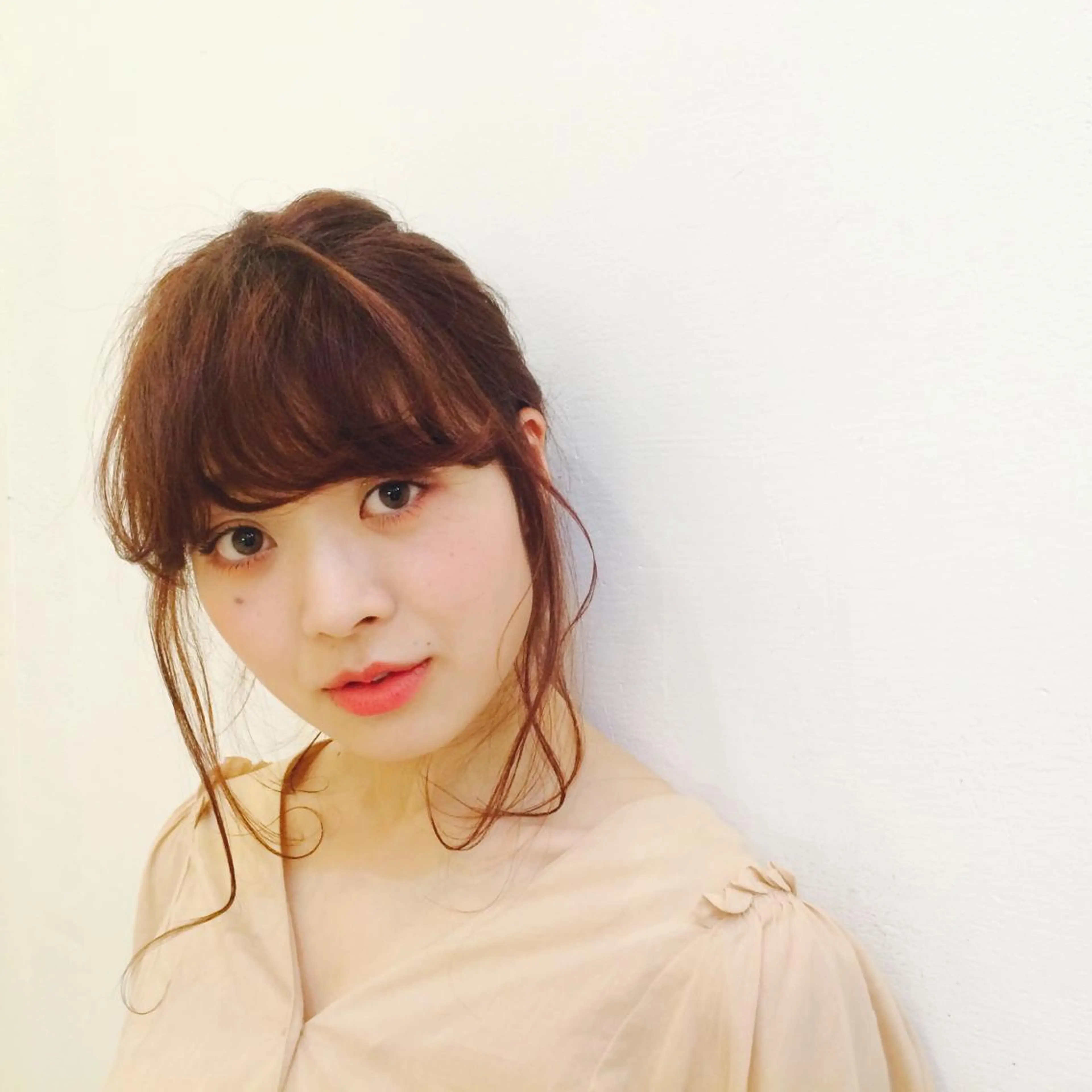 ミディアム セミロング ヘアアレンジ Lagom(ラゴム) なかだのヘアスタイル