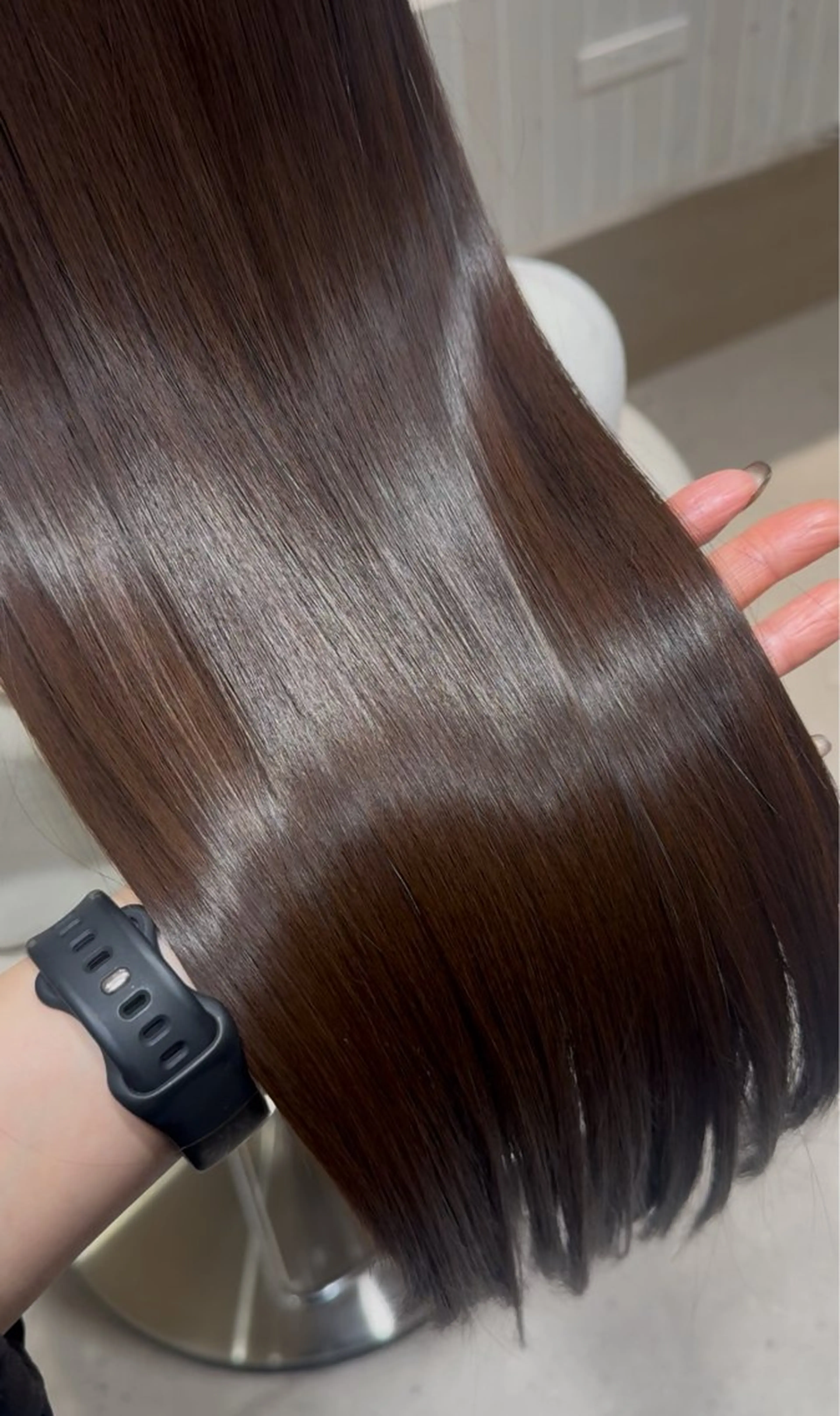 ロング 縮毛矯正 Ence 銀座所属・植木 まりなのヘアスタイル