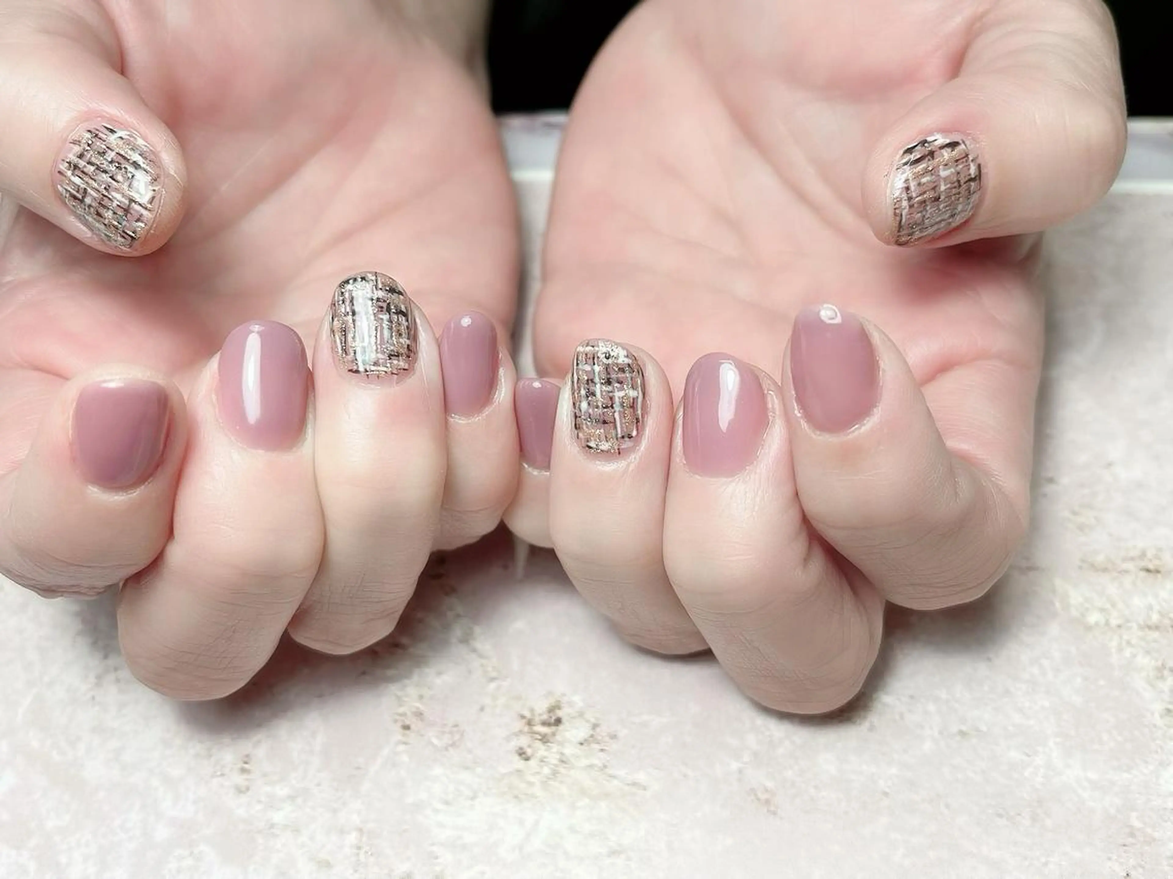 ネイル ツイードネイル m.yネイル所属・S Mayuのネイルデザイン