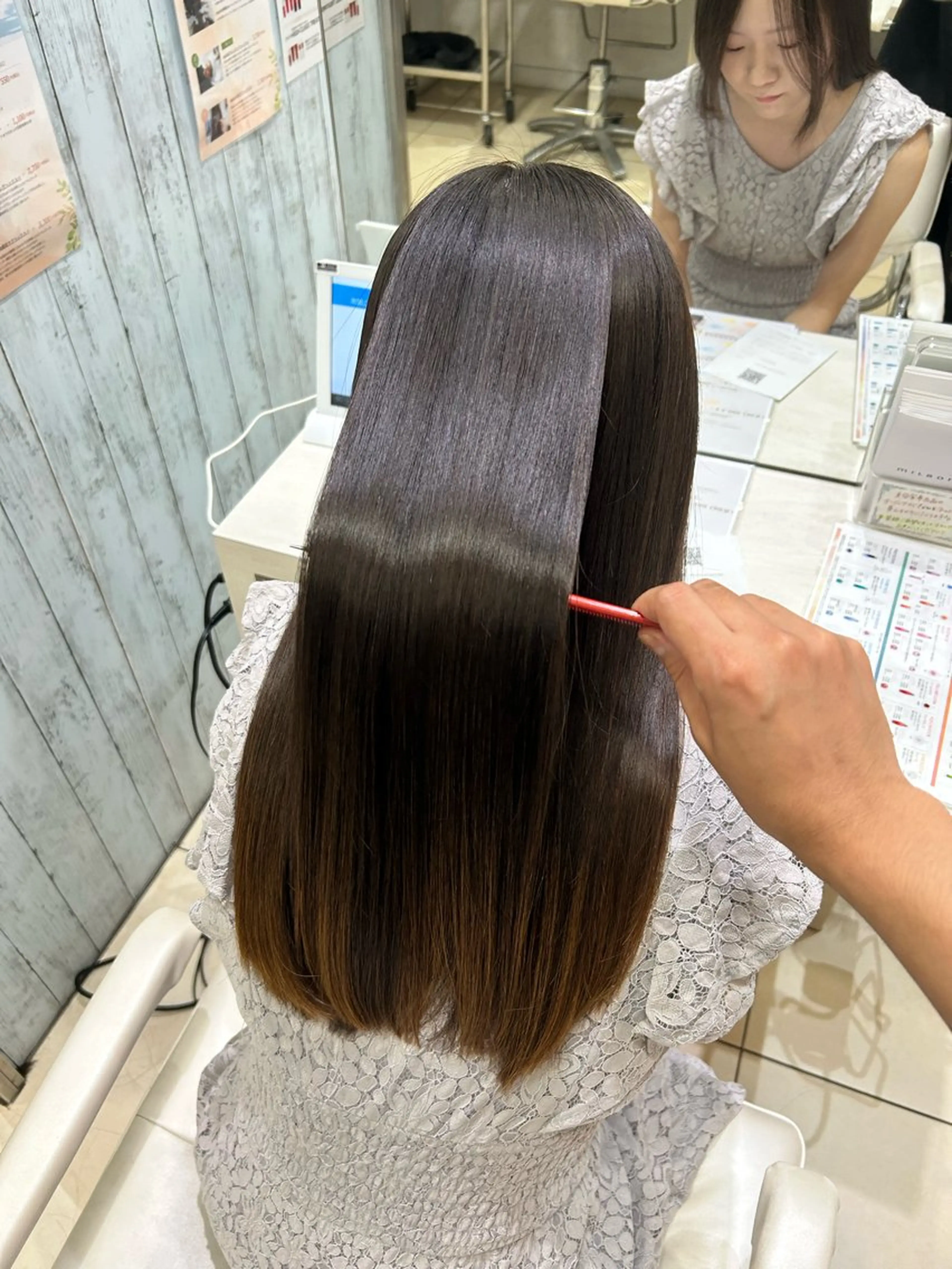 ロング カット ヘアカラー トリートメント 【髪質改善カラー】 瀧田嵐士🇰🇷のヘアスタイル