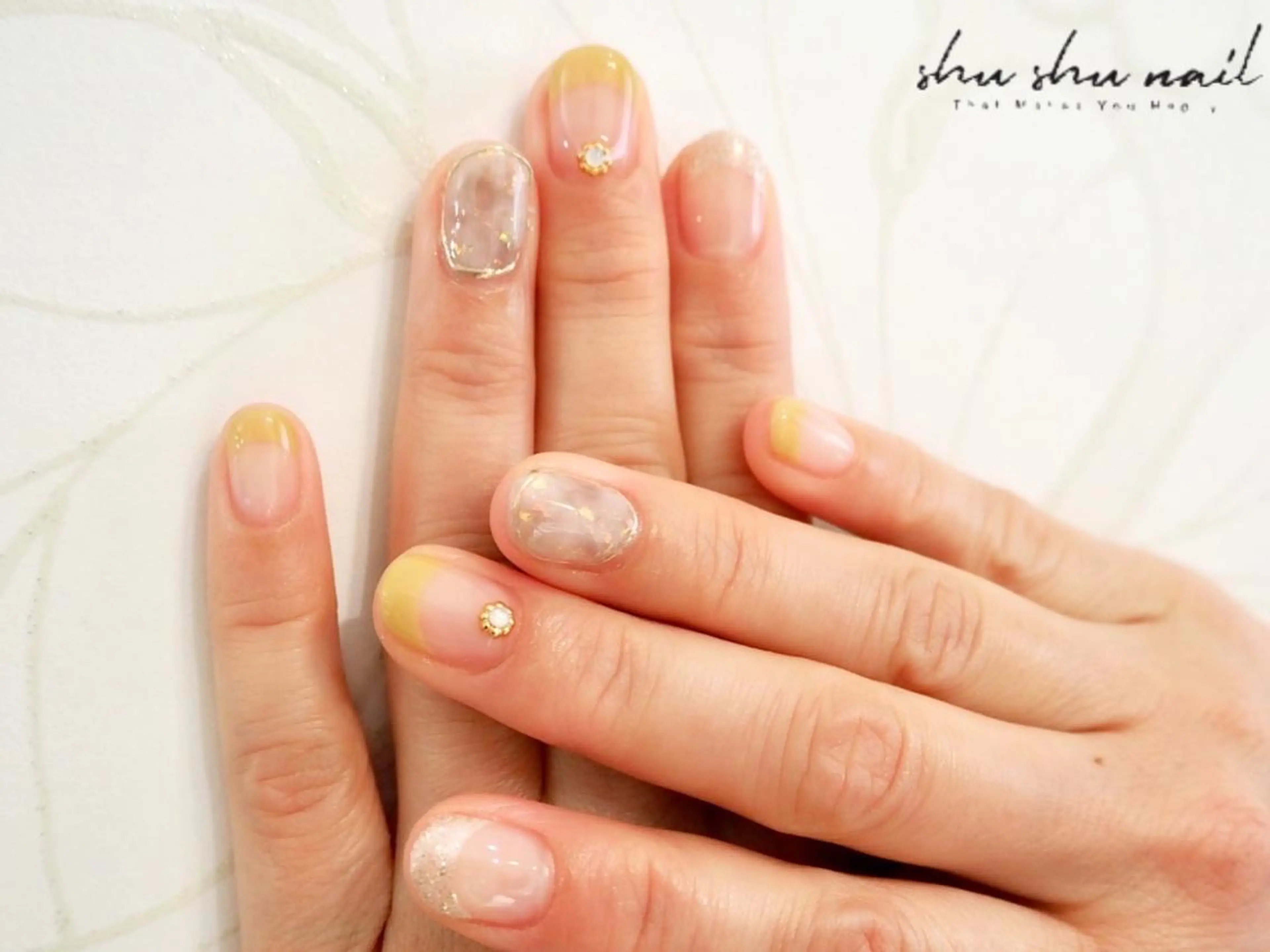 ネイル フレンチネイル 大理石ネイル(マーブル) パステルネイル shushunail所属・和田 周子のネイルデザイン