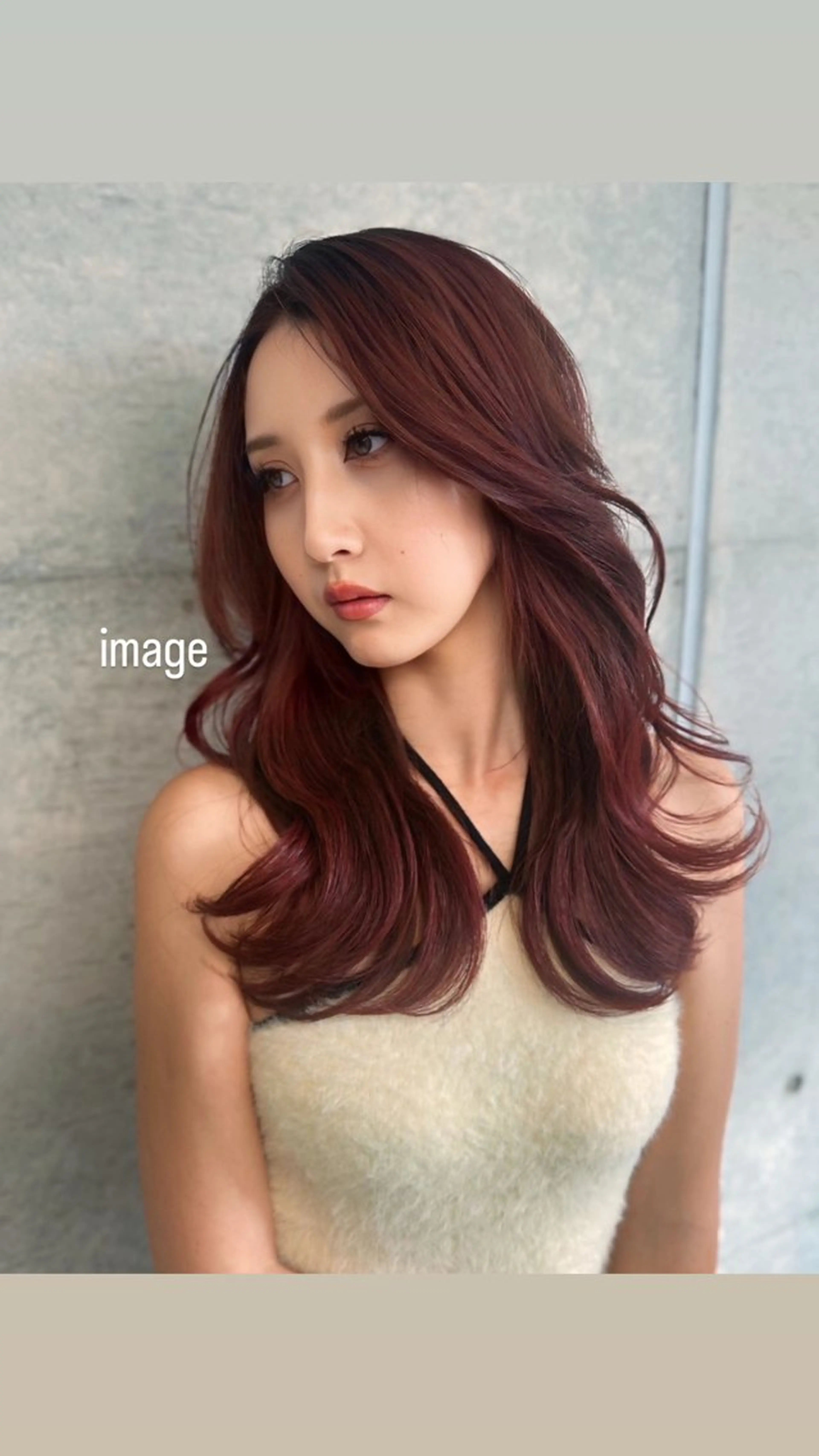 セミロング ヘアカラー トリートメント Nanami / ベージュ/グレージュのヘアスタイル